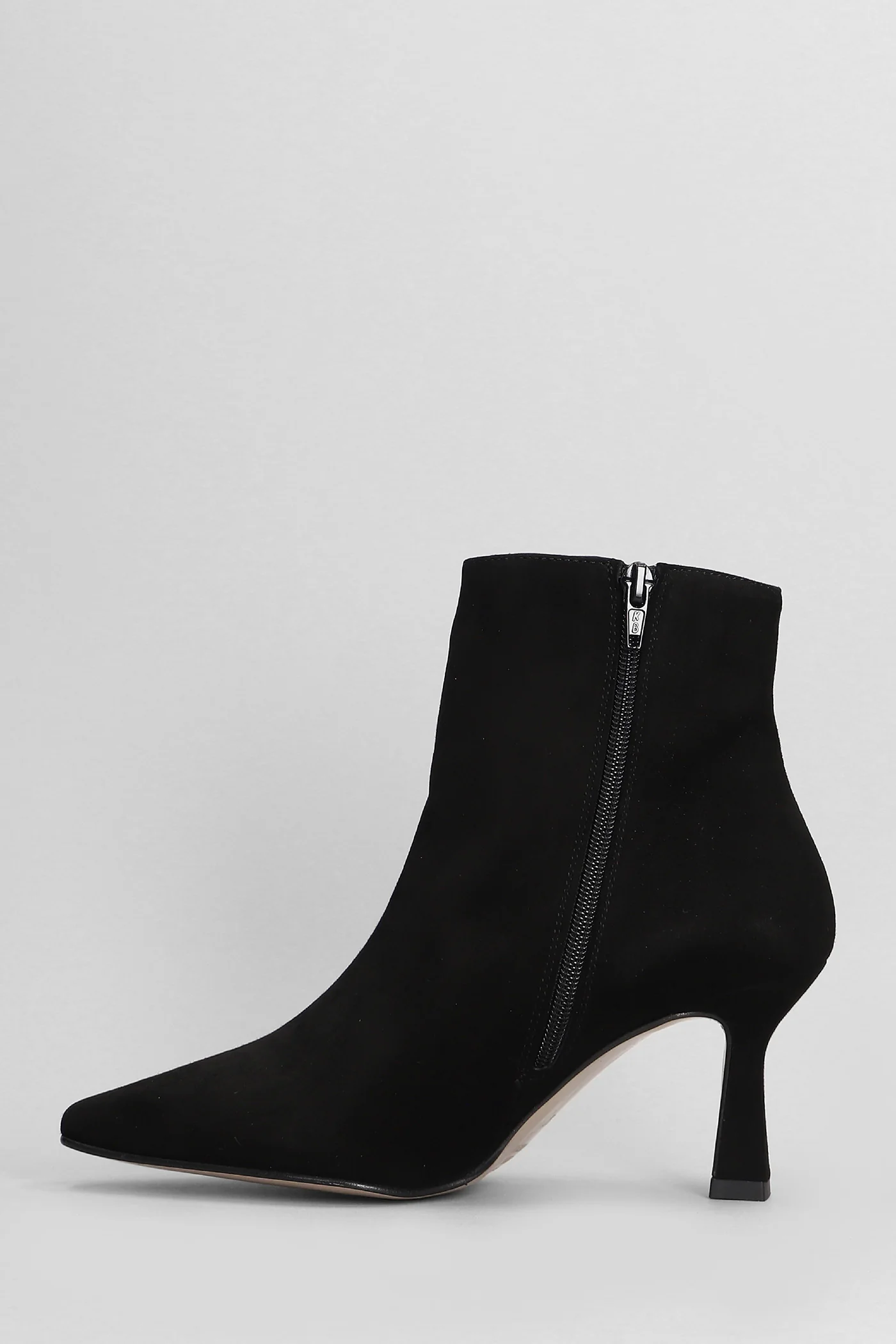 High heels Ankle boots in black suede - Image 3