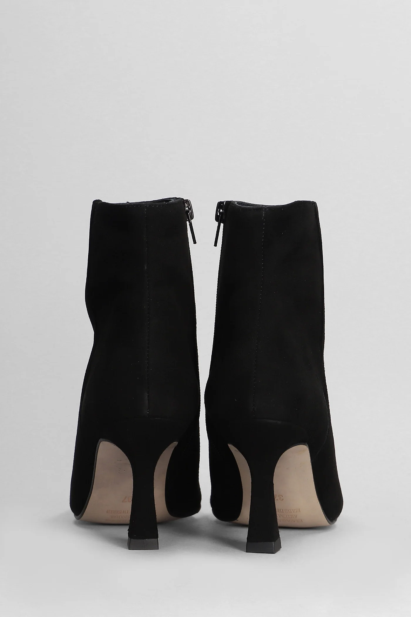 High heels Ankle boots in black suede - Image 4