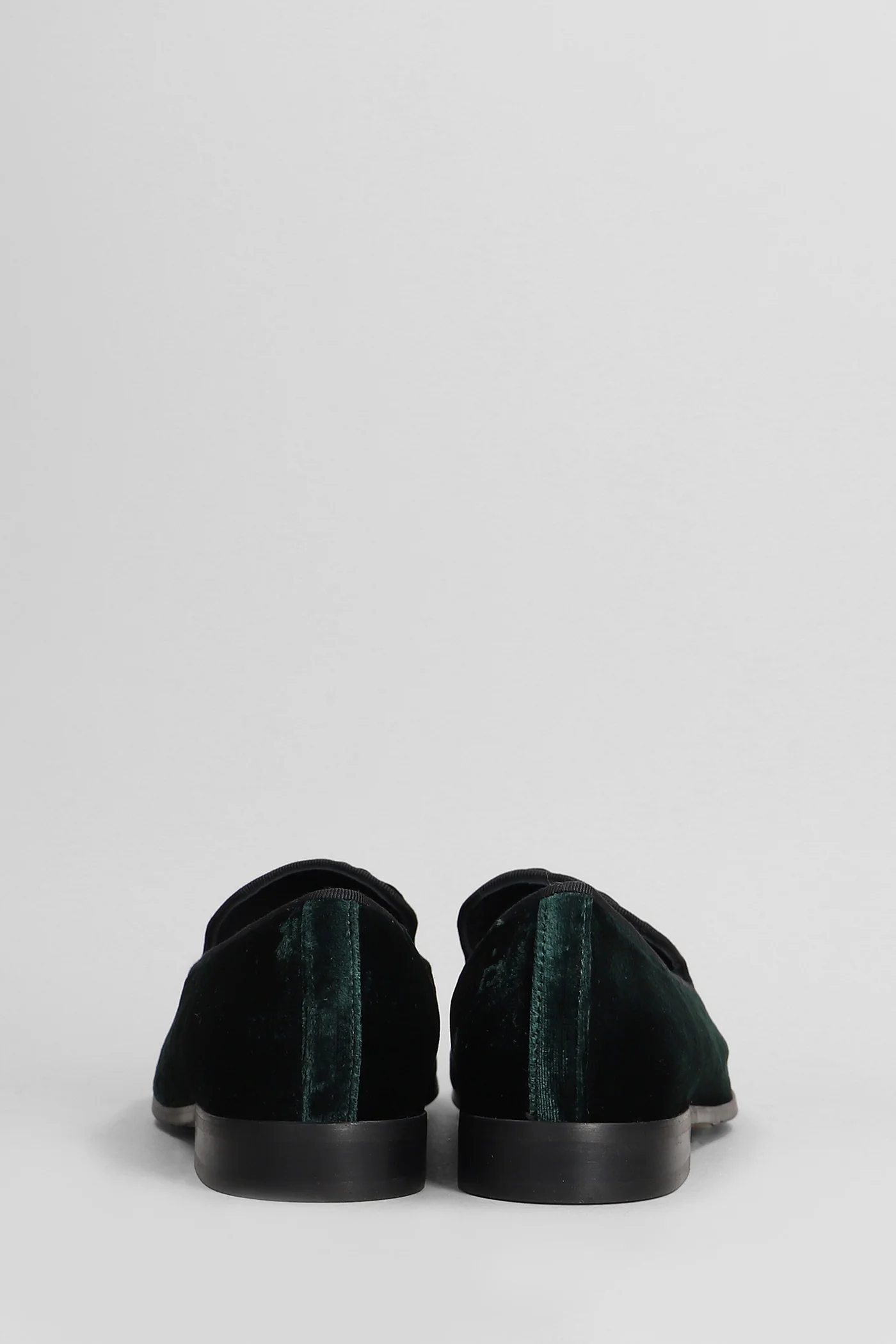 Loafers in green velvet - Image 4