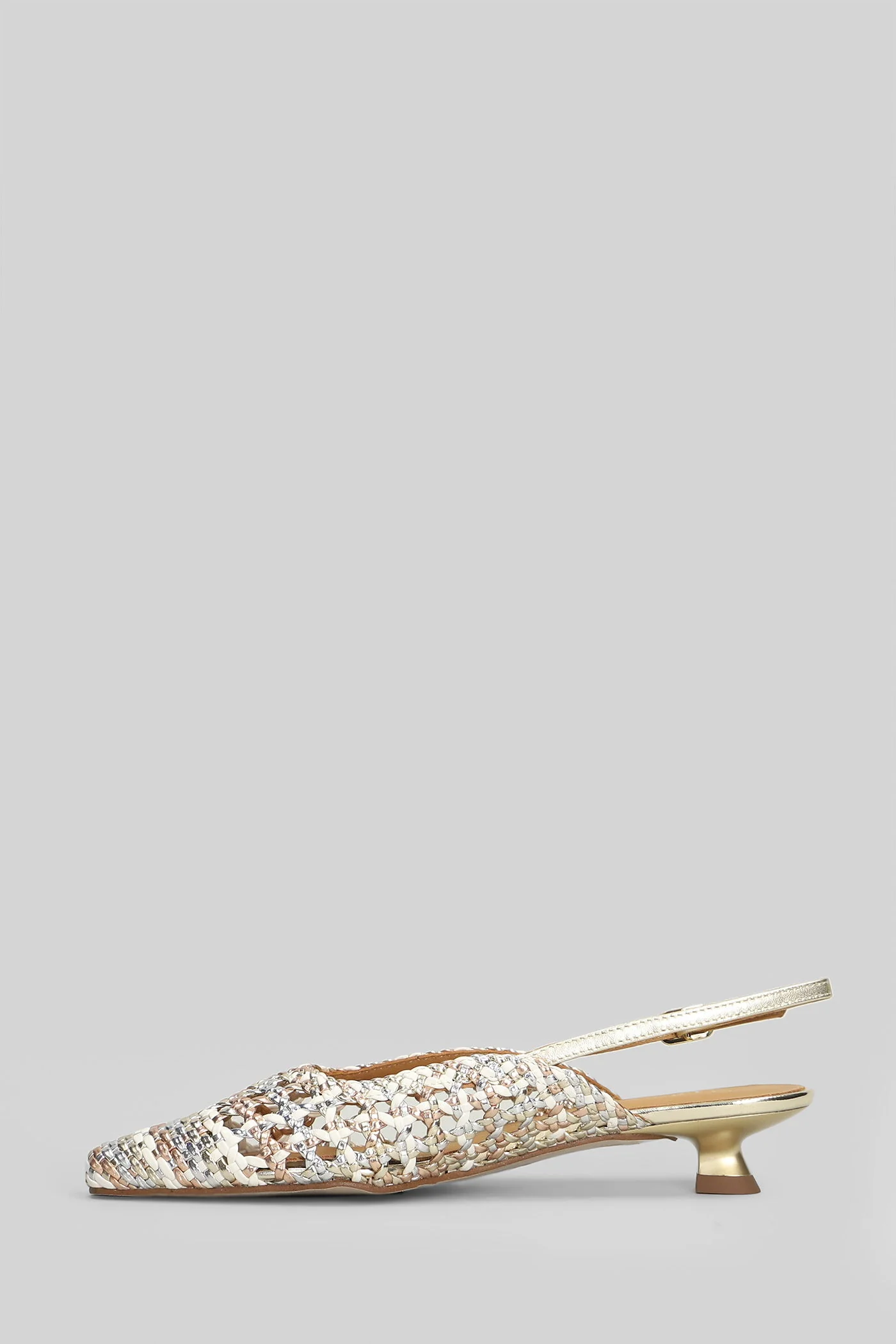 Pumps in white leather - Image 3