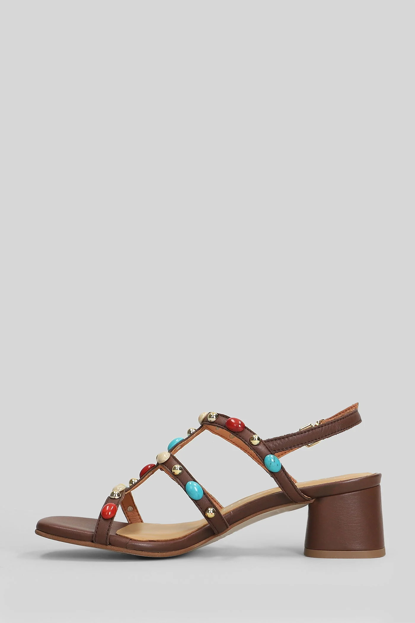 Sandals in brown leather - Image 3