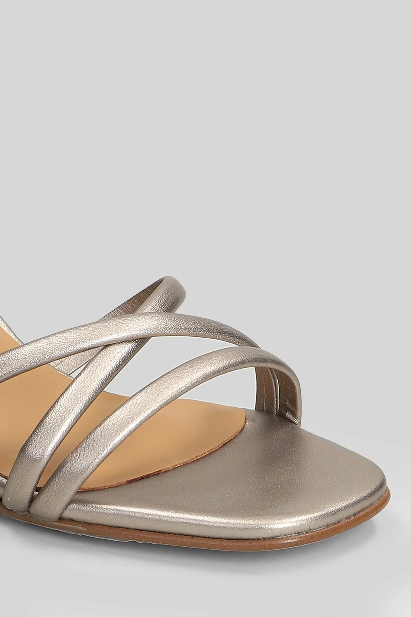 Sandals in Gunmetal leather - Image 5