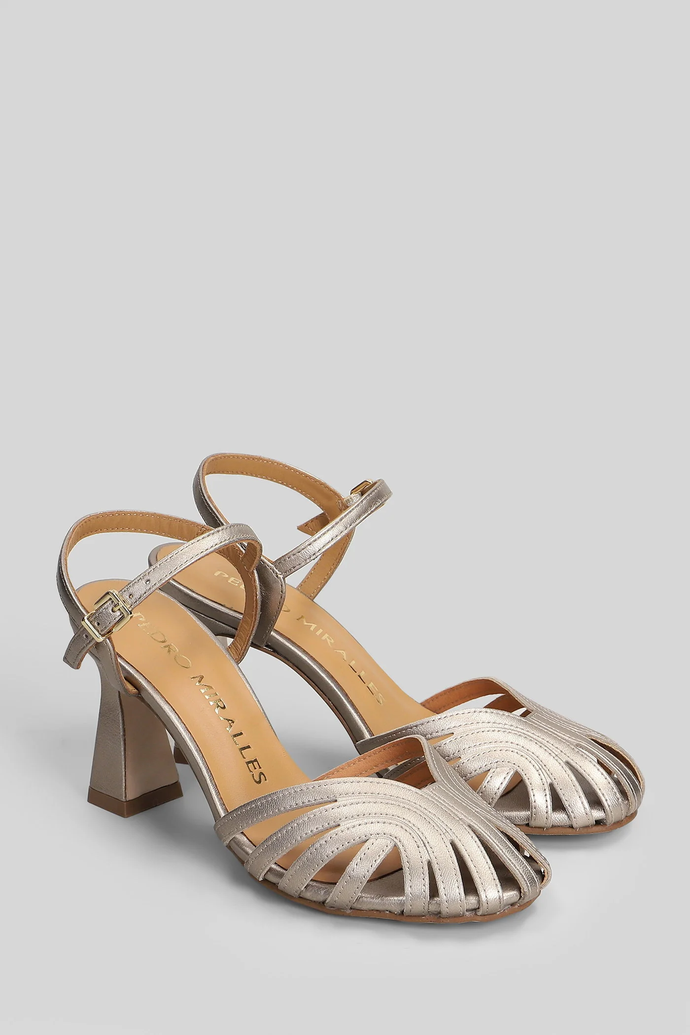Sandals in Gunmetal leather - Image 2