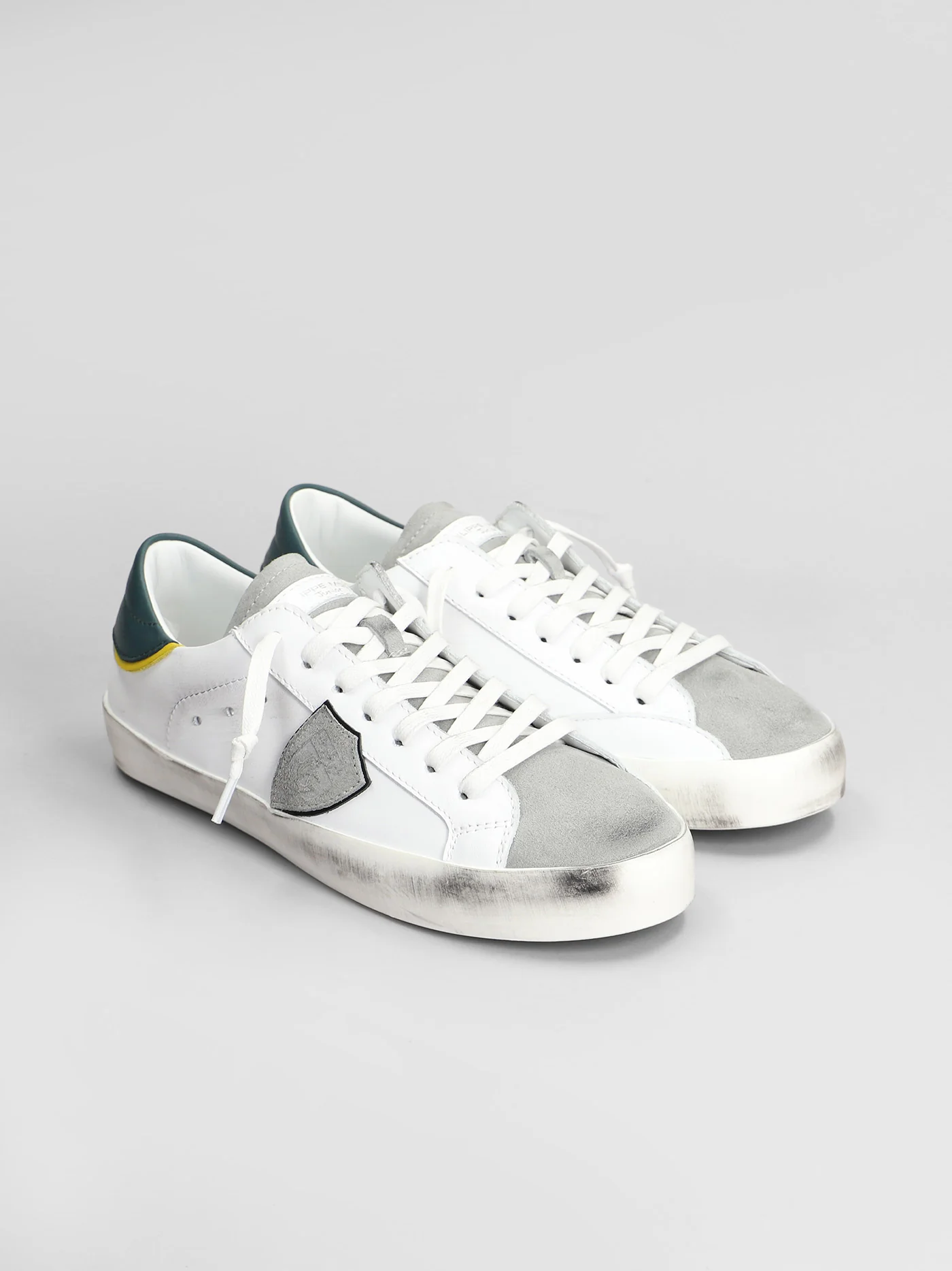 Prsx Low Sneakers in white suede and leather - Image 2