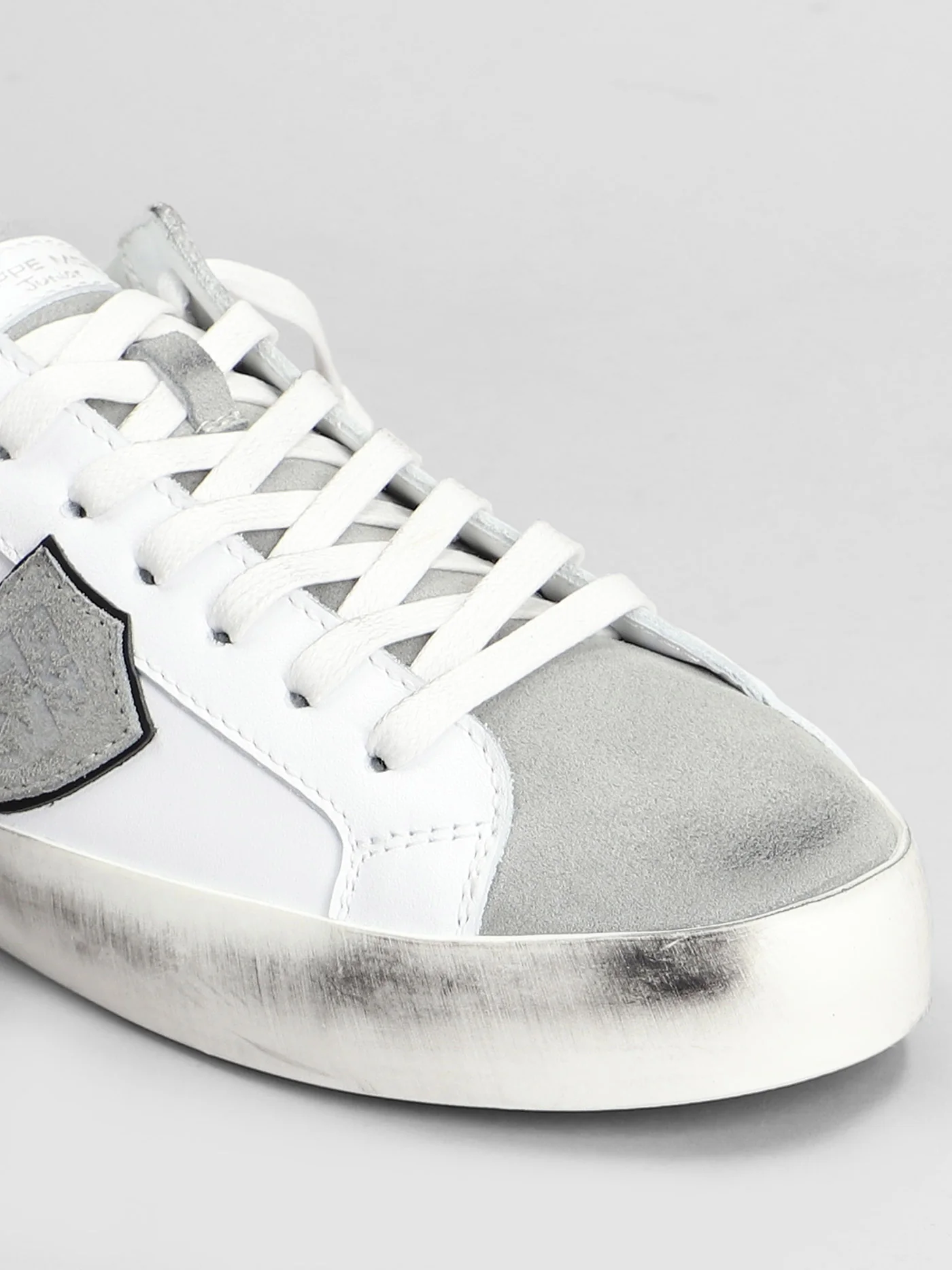 Prsx Low Sneakers in white suede and leather - Image 5