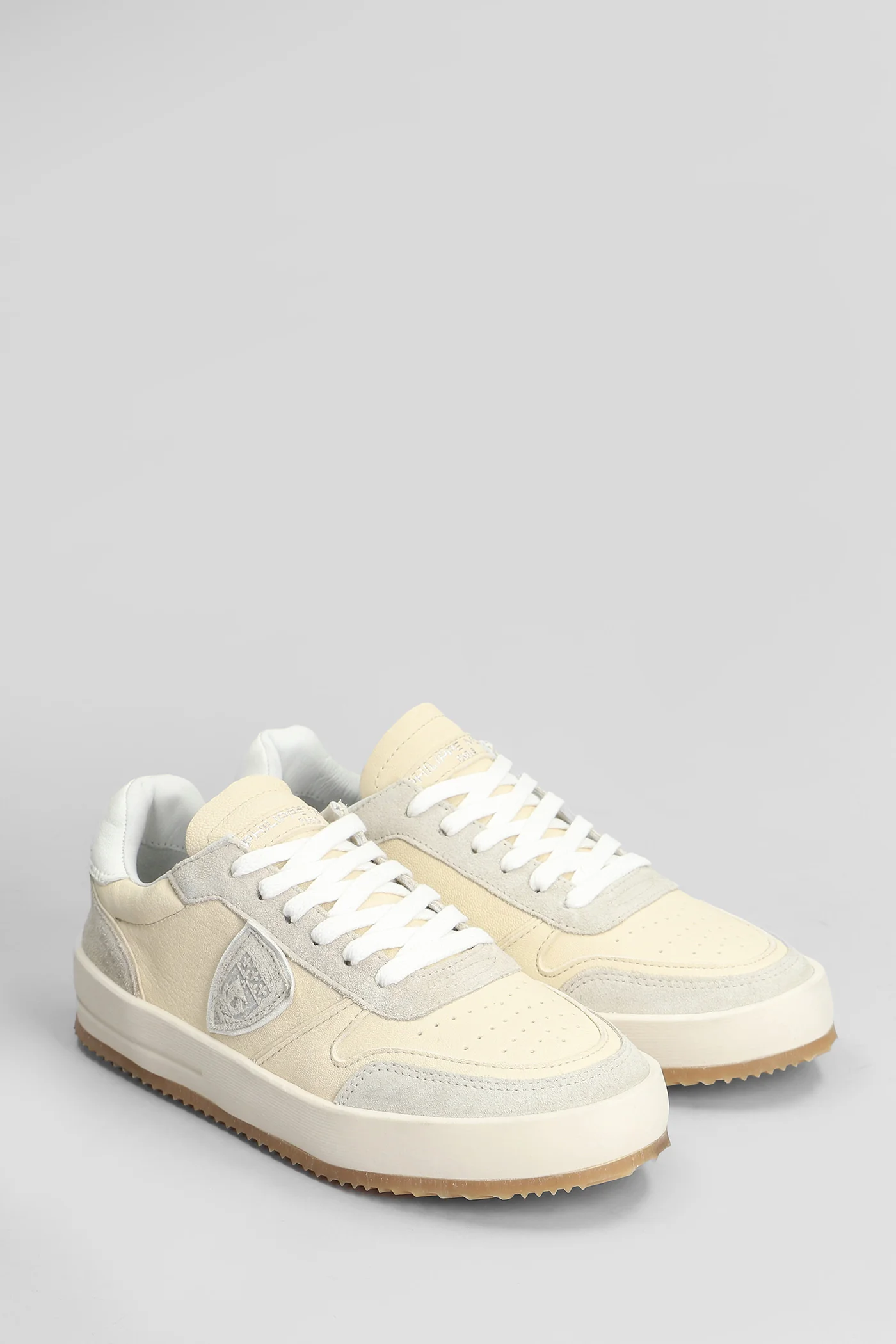 Nice Low Sneakers in beige leather - Image 2