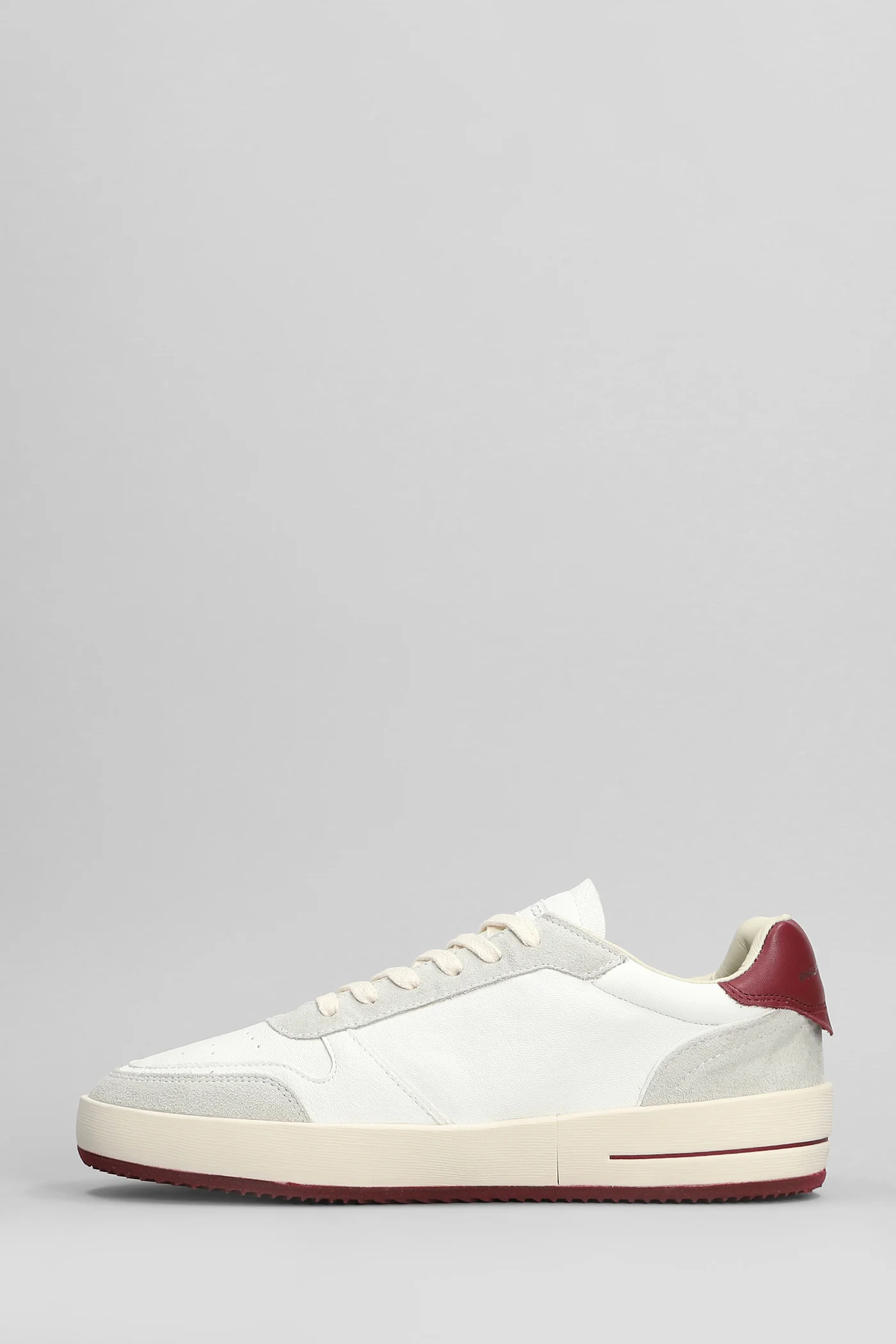 Nice Low Sneakers in white suede and leather - Image 3