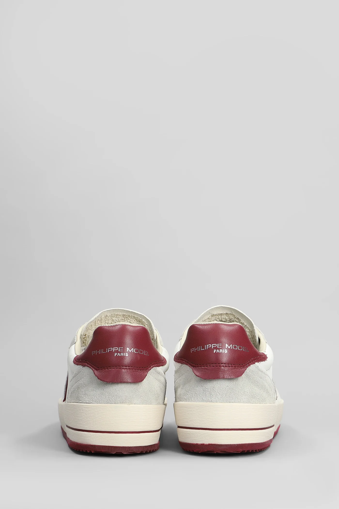 Nice Low Sneakers in white suede and leather - Image 4