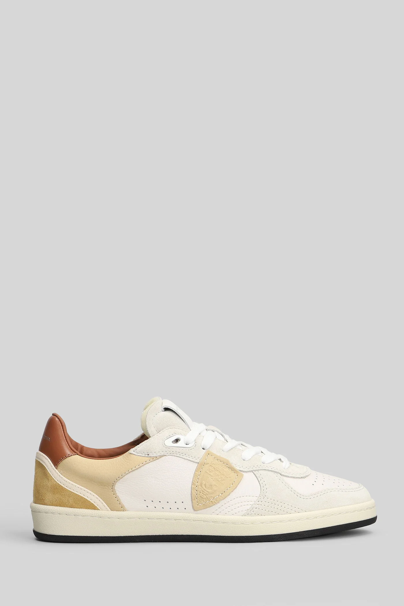 Pgal Low Sneakers in white suede and leather