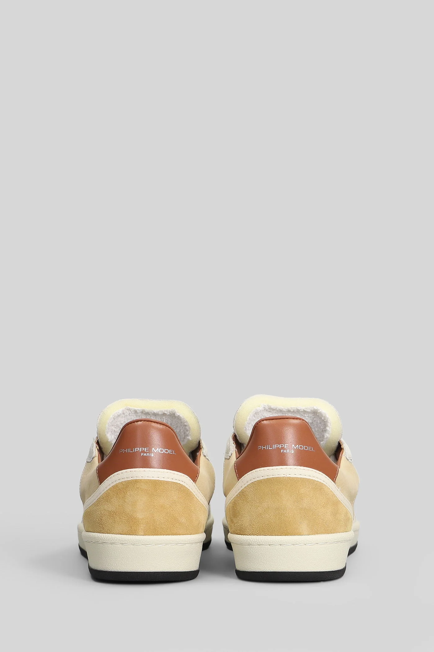 Pgal Low Sneakers in white suede and leather - Image 4