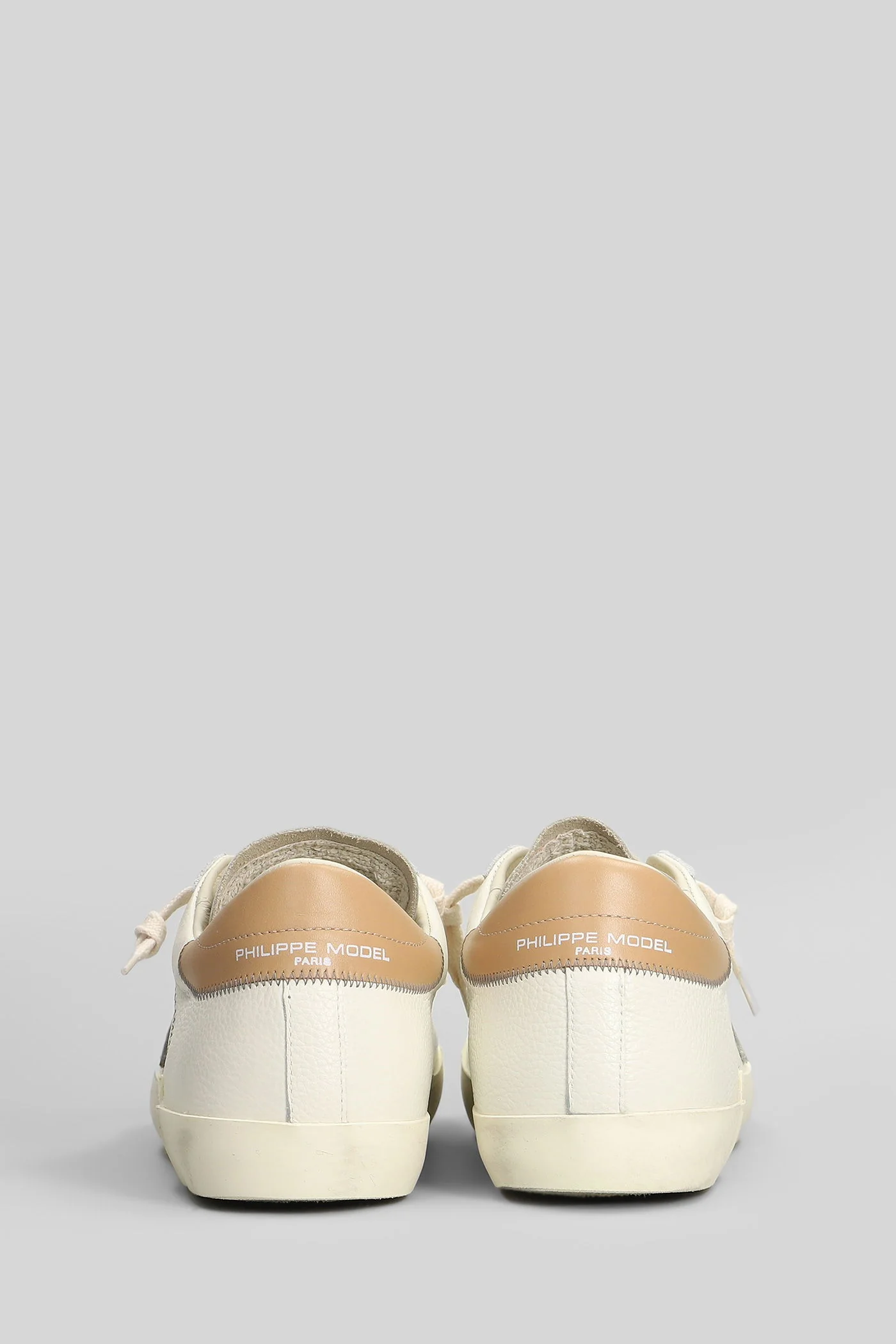 Prsx Low Sneakers in beige leather - Image 4