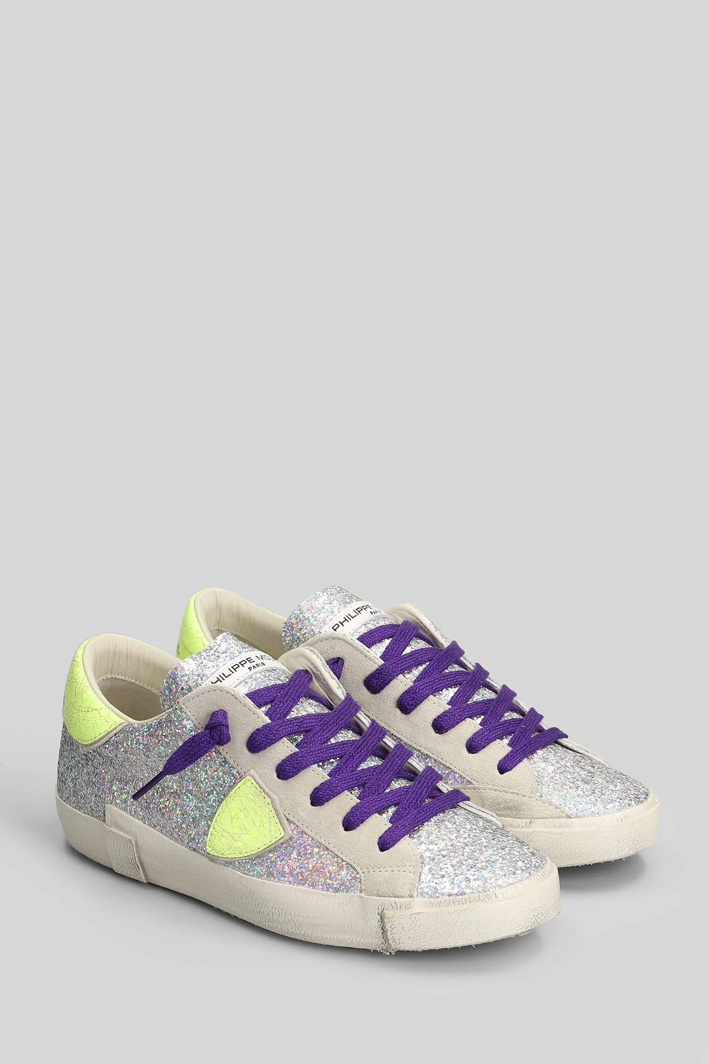 Prsx Low Sneakers in silver glitter - Image 2