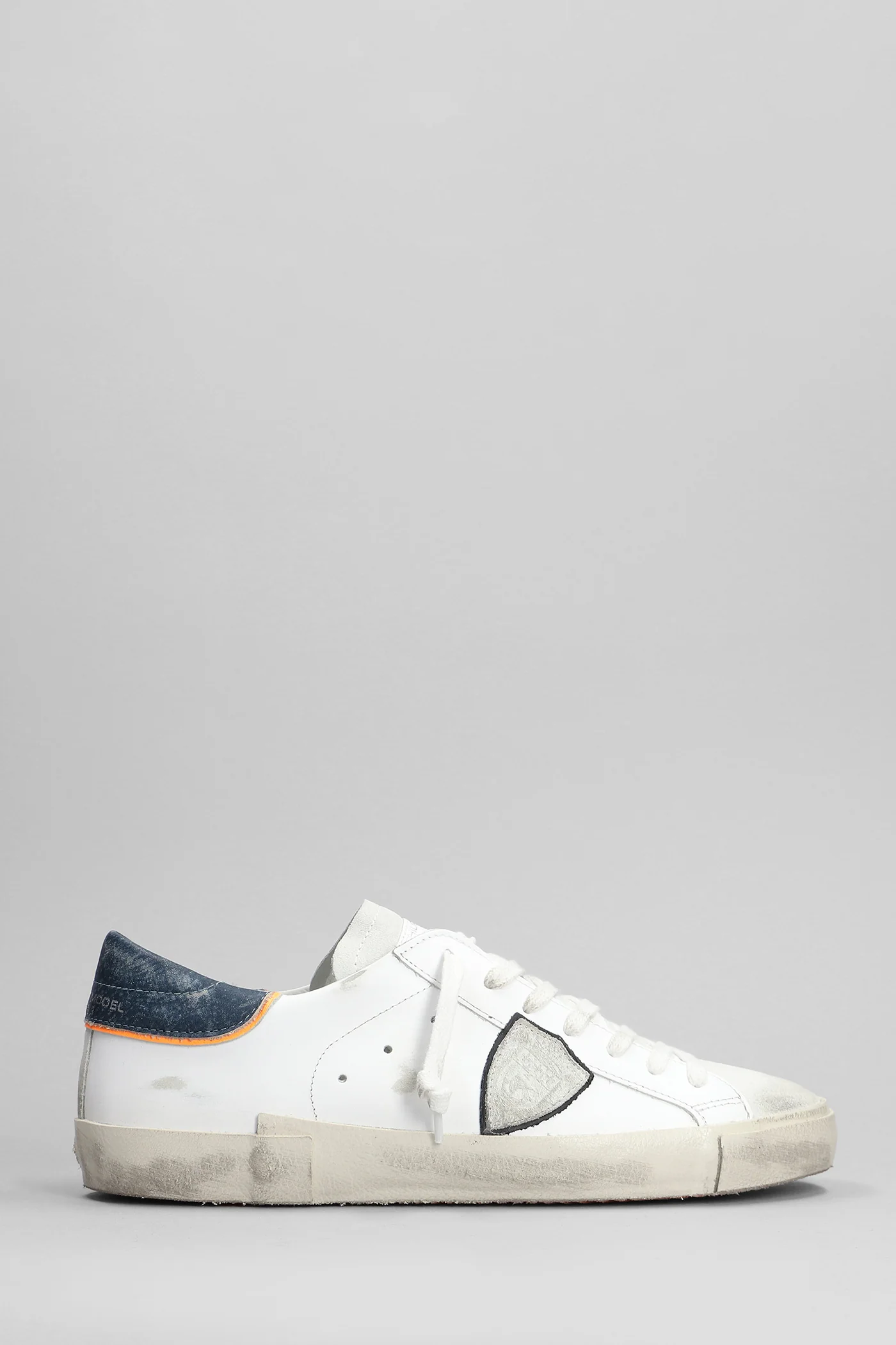 Prsx Low Sneakers in white suede and leather