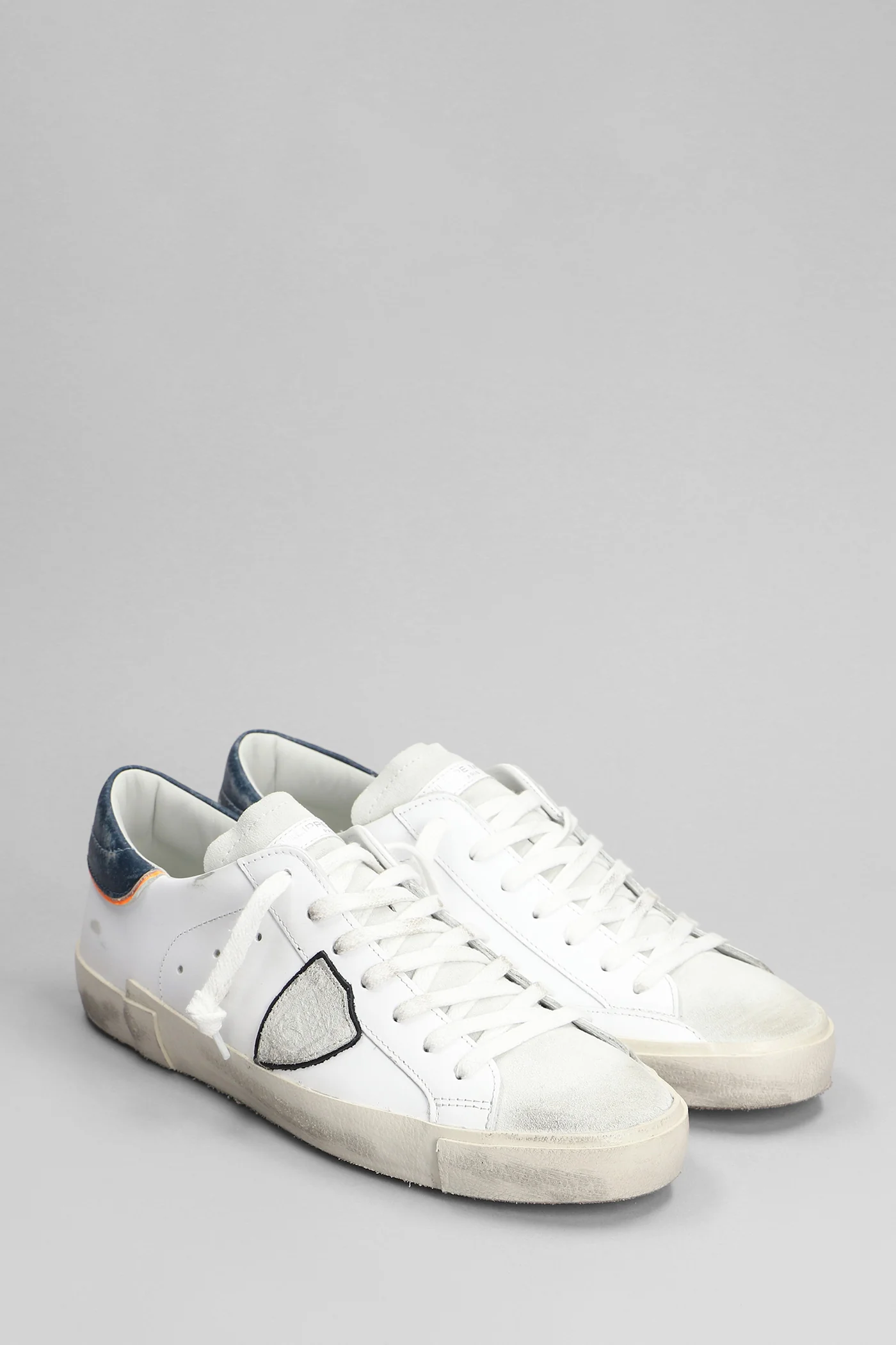 Prsx Low Sneakers in white suede and leather - Image 2