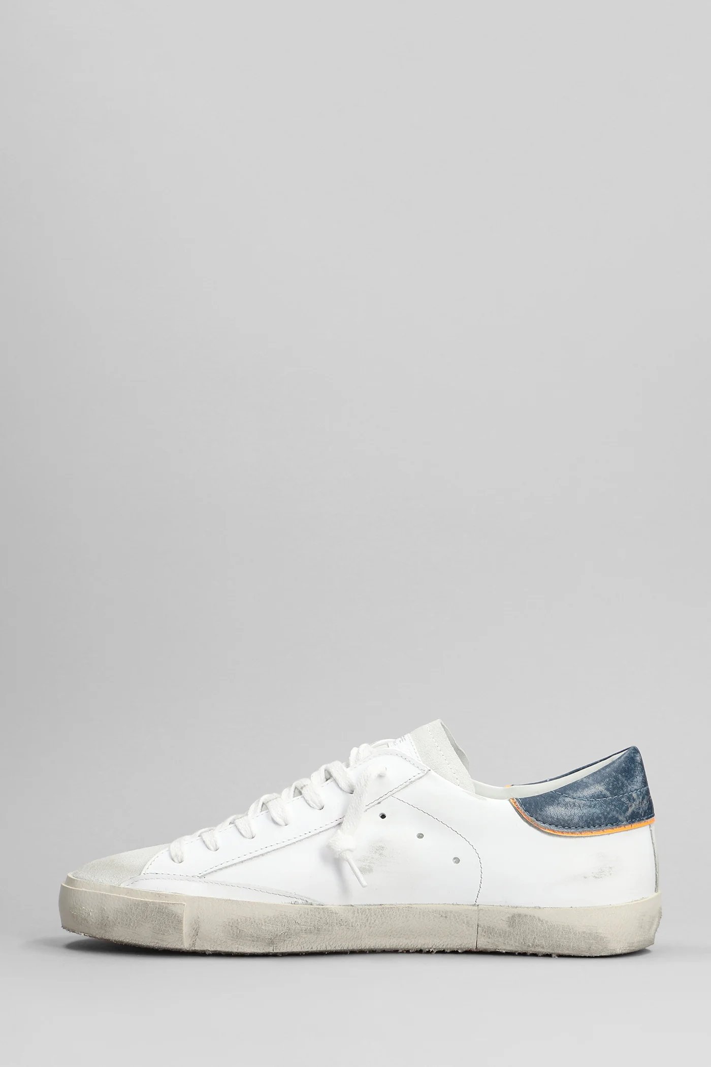 Prsx Low Sneakers in white suede and leather - Image 3