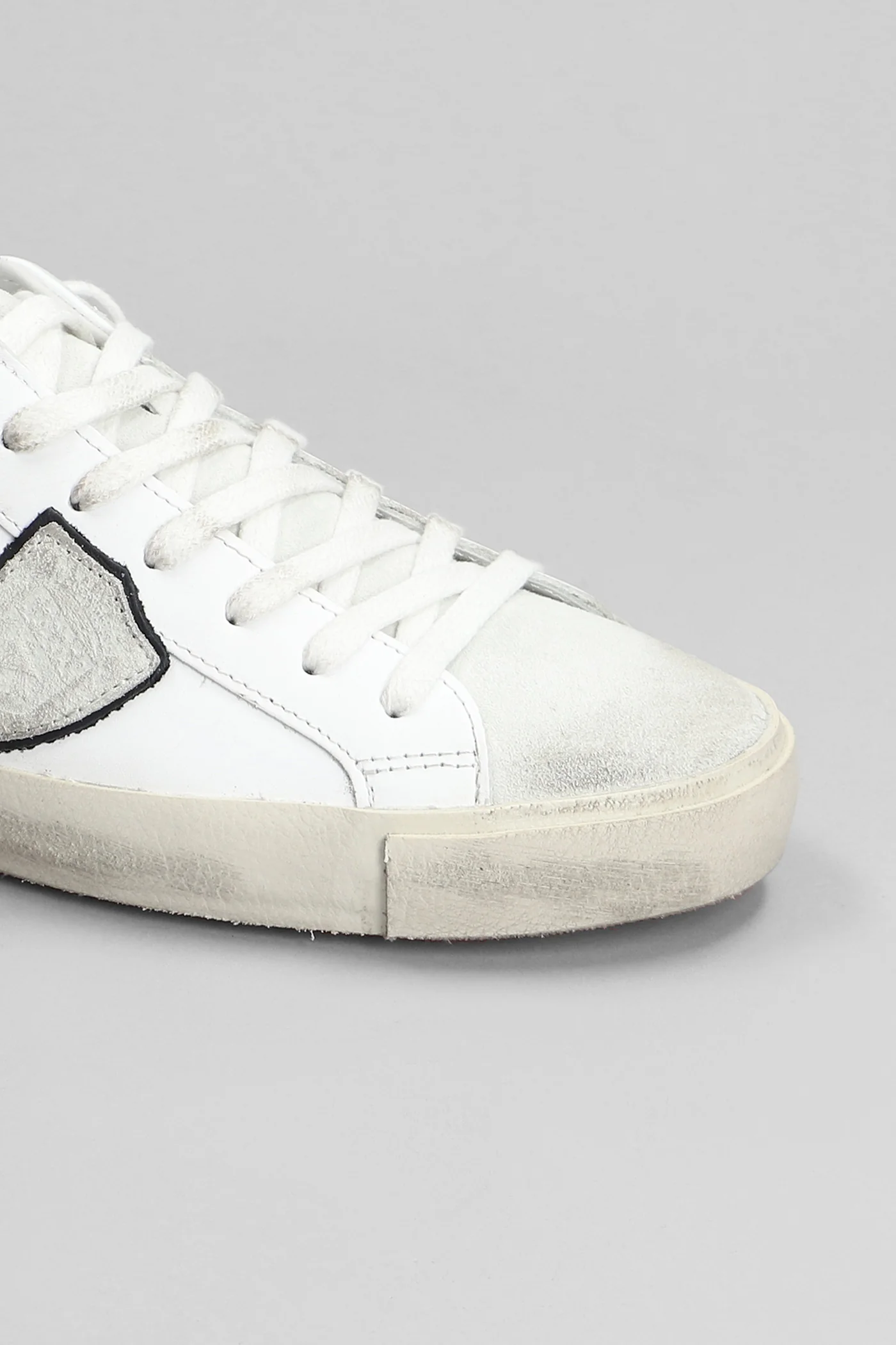 Prsx Low Sneakers in white suede and leather - Image 5