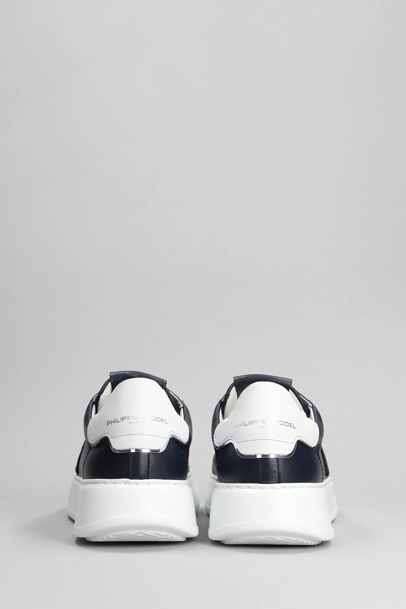 Temple Low Sneakers in blue leather - Image 4