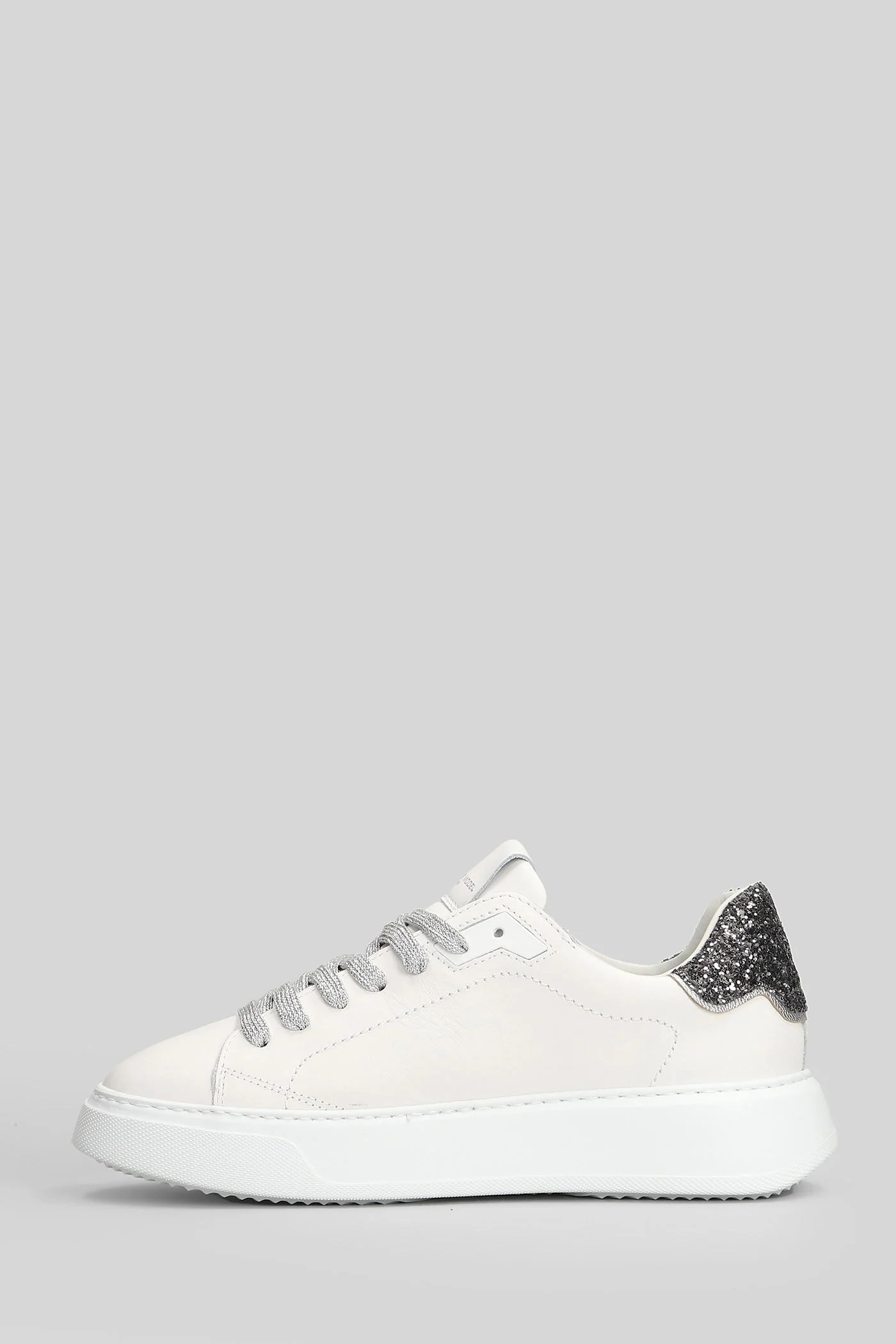 Temple Low Sneakers in white glitter - Image 3