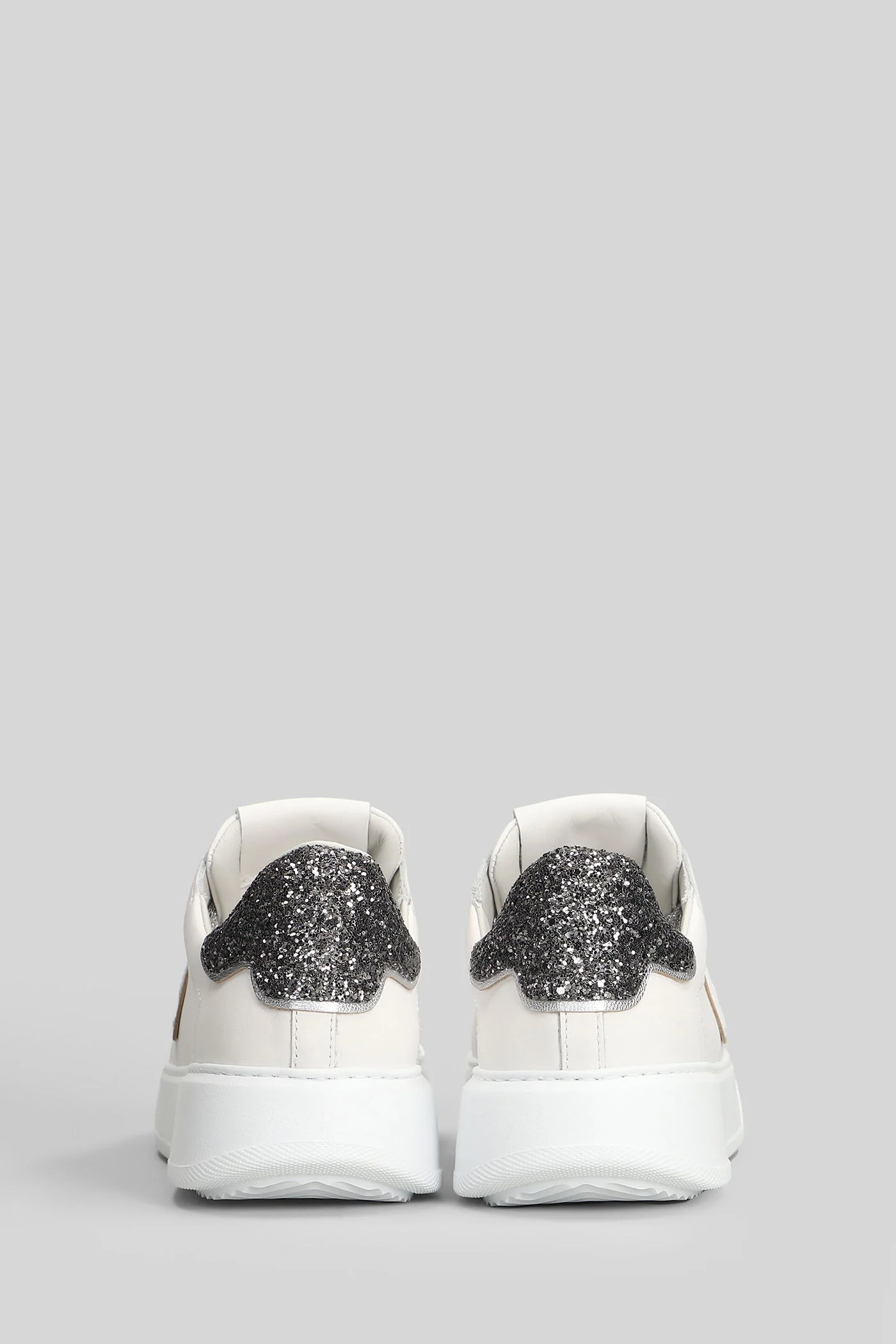 Temple Low Sneakers in white glitter - Image 4