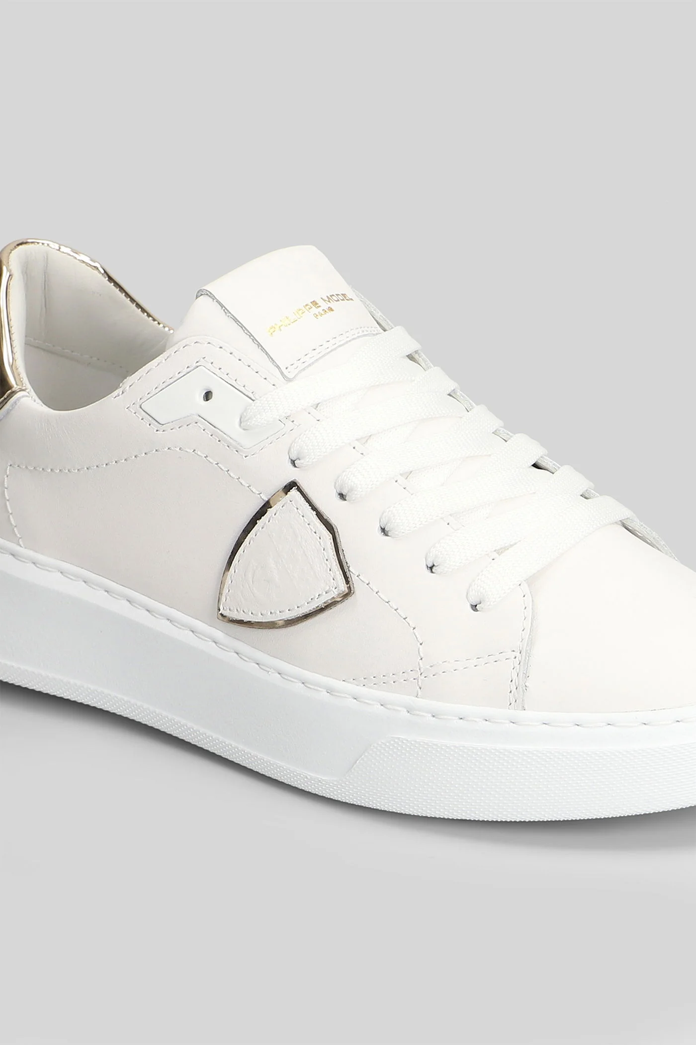 Temple Low Sneakers in white leather - Image 5