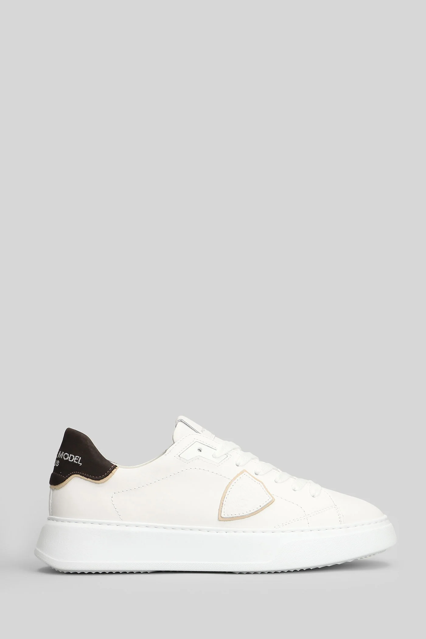 Temple Low Sneakers in white leather