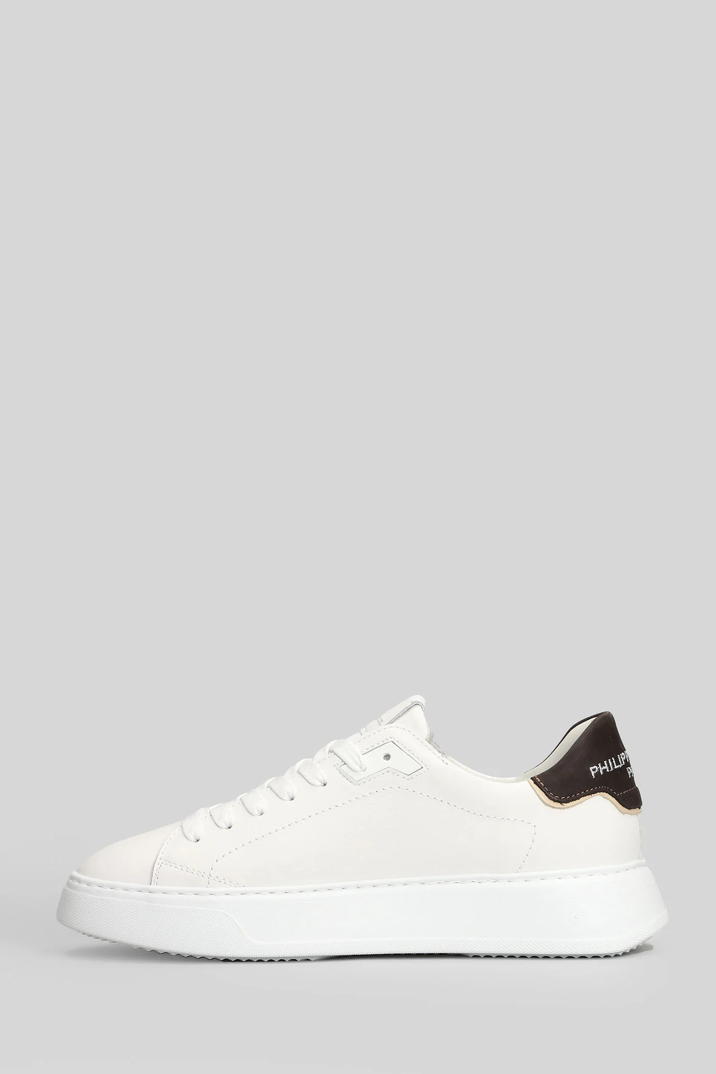 Temple Low Sneakers in white leather - Image 3