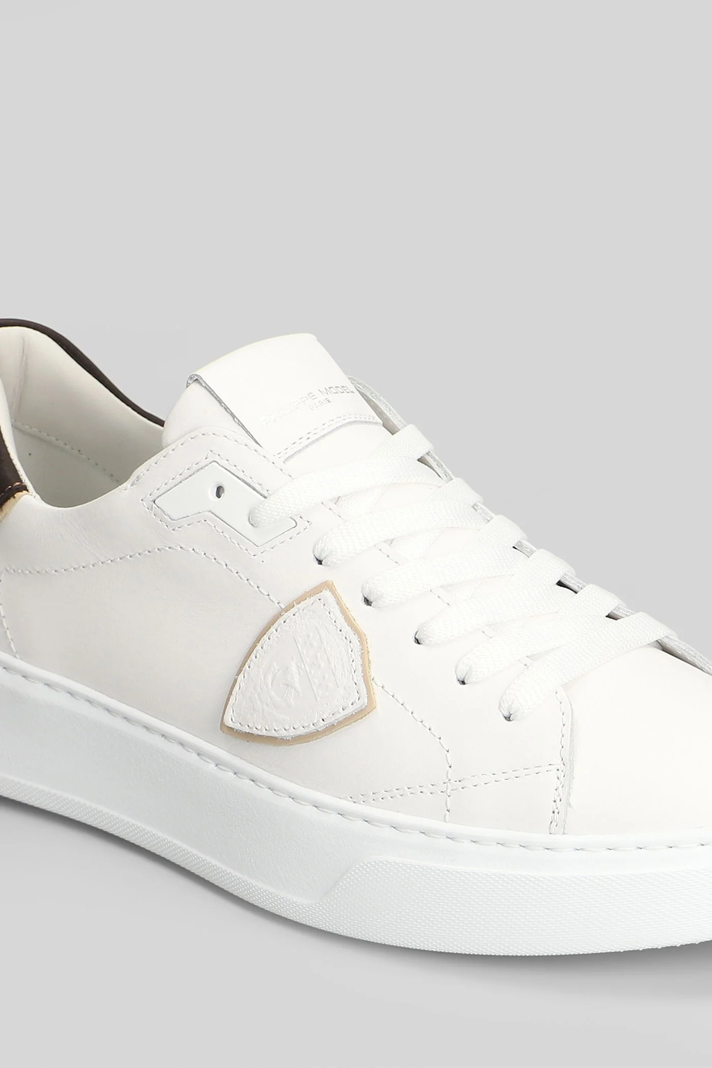 Temple Low Sneakers in white leather - Image 5