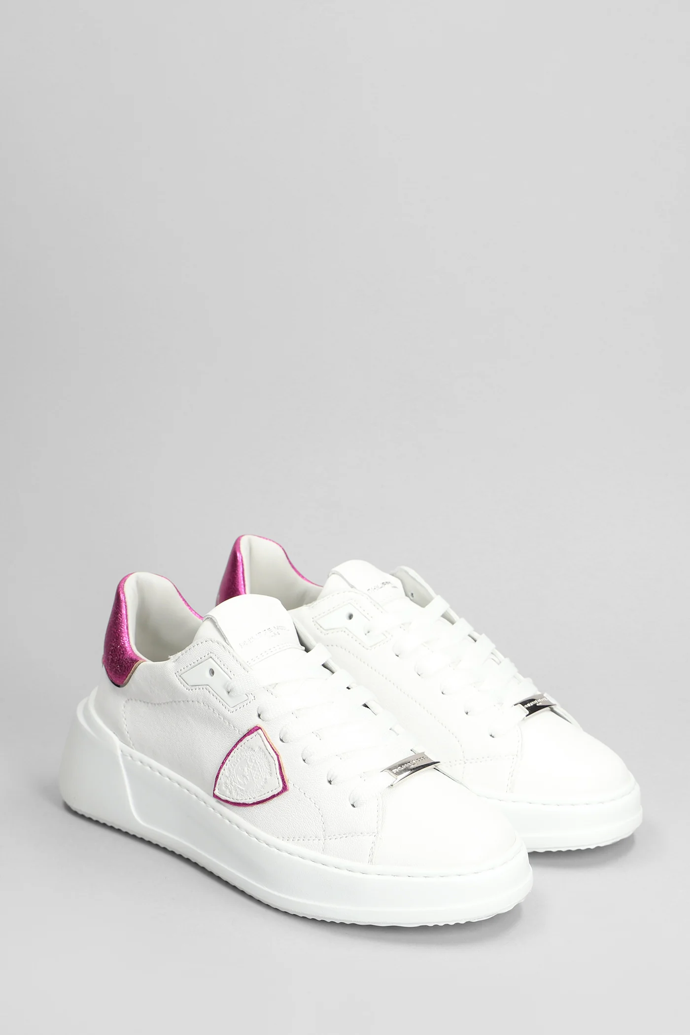 Tres Temple Sneakers in white leather - Image 2