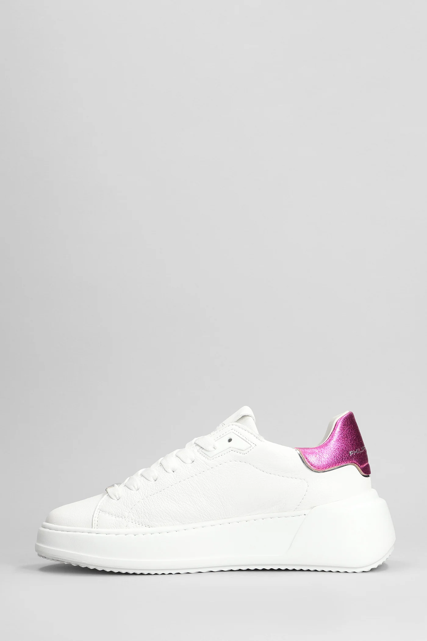 Tres Temple Sneakers in white leather - Image 3