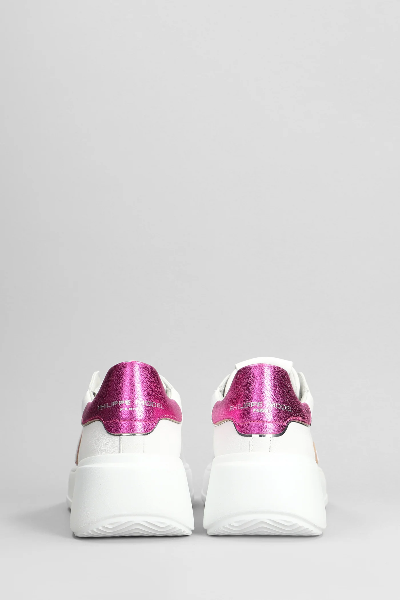 Tres Temple Sneakers in white leather - Image 4