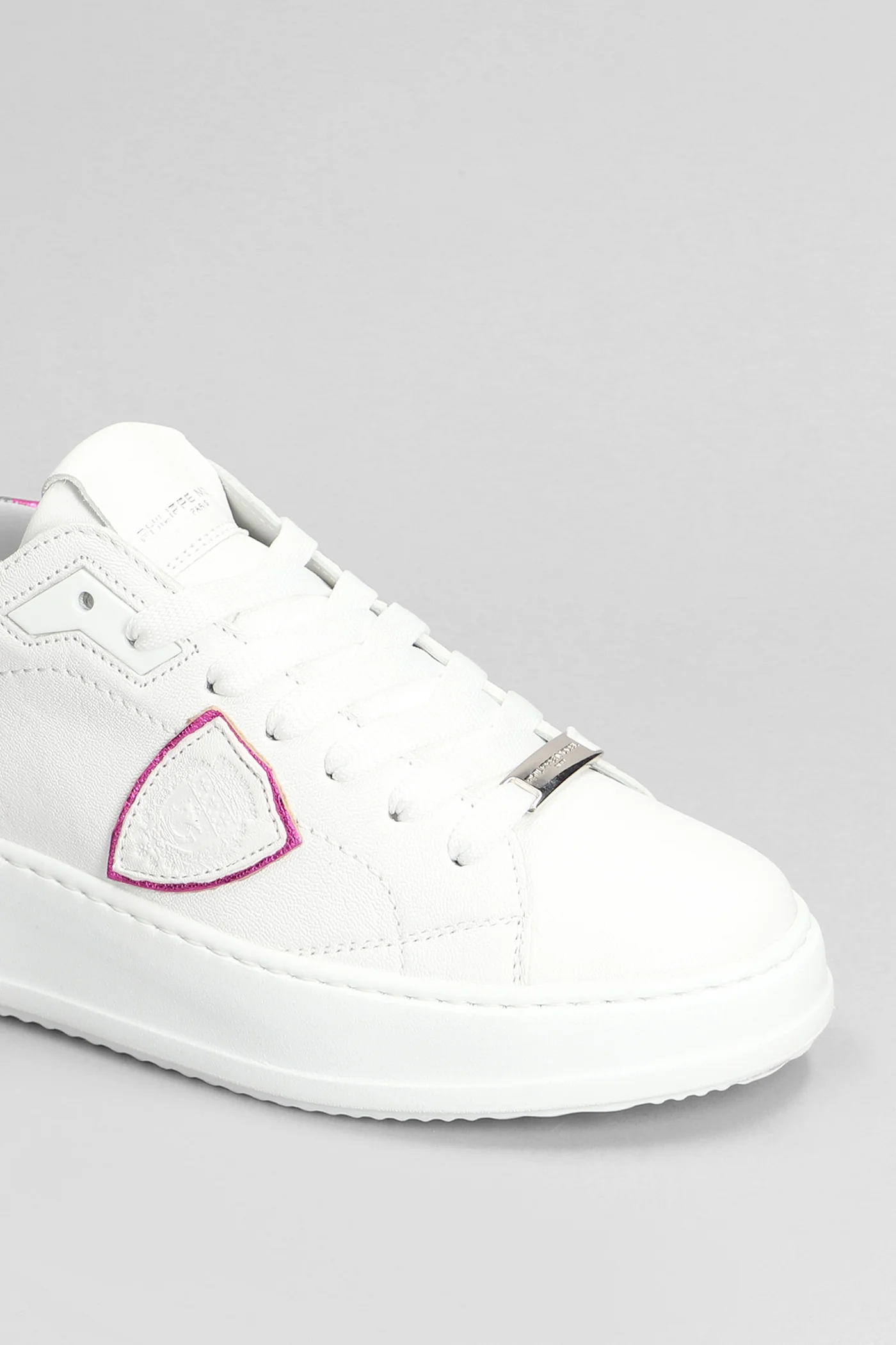 Tres Temple Sneakers in white leather - Image 5