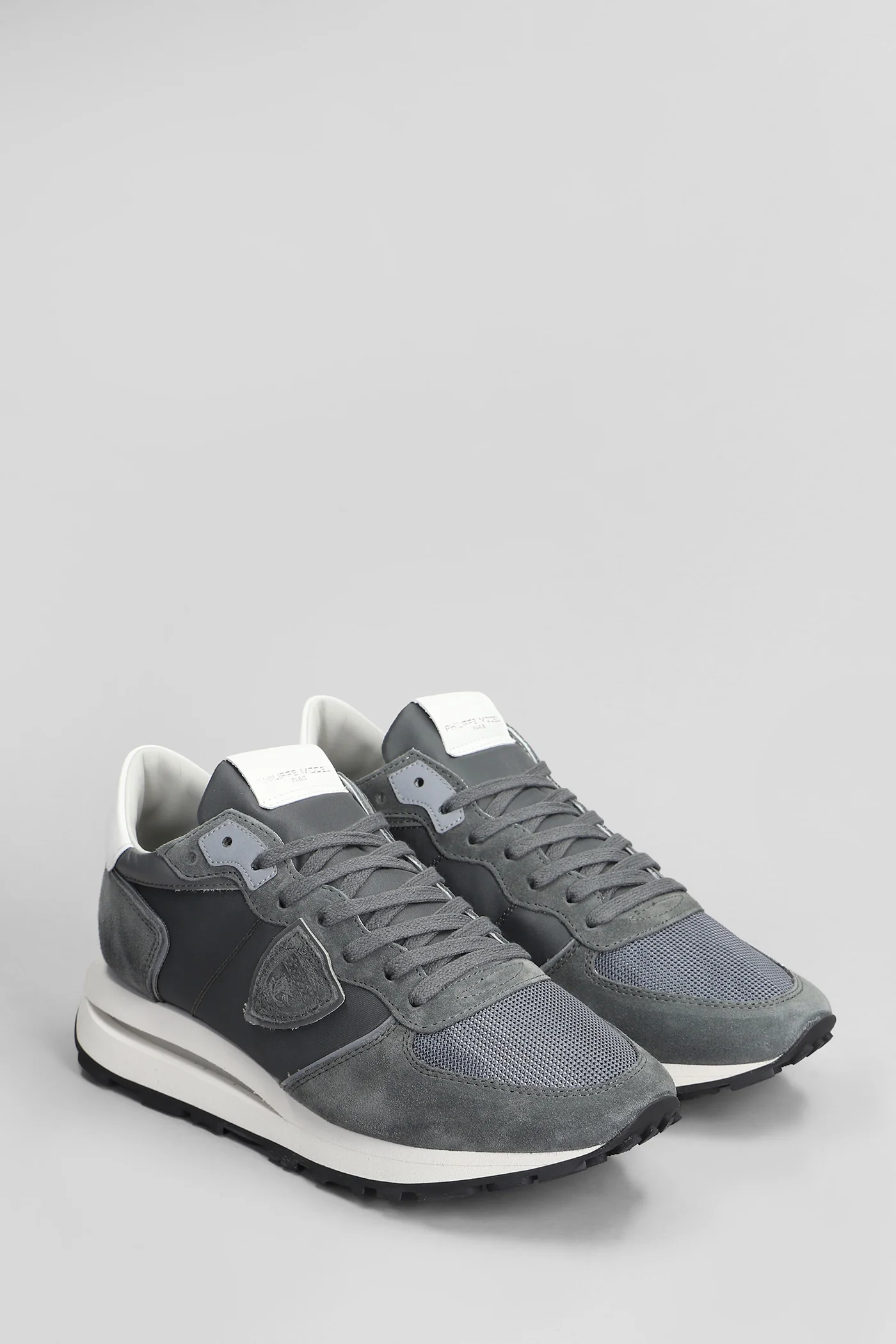 Tropez Haute Low Sneakers in grey Suede and fabric - Image 2
