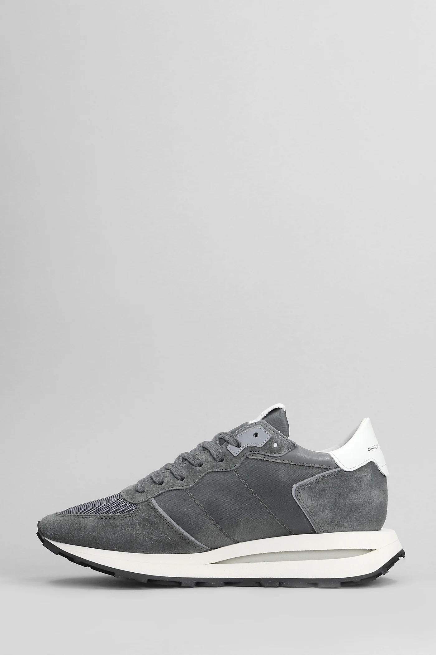 Tropez Haute Low Sneakers in grey Suede and fabric - Image 3