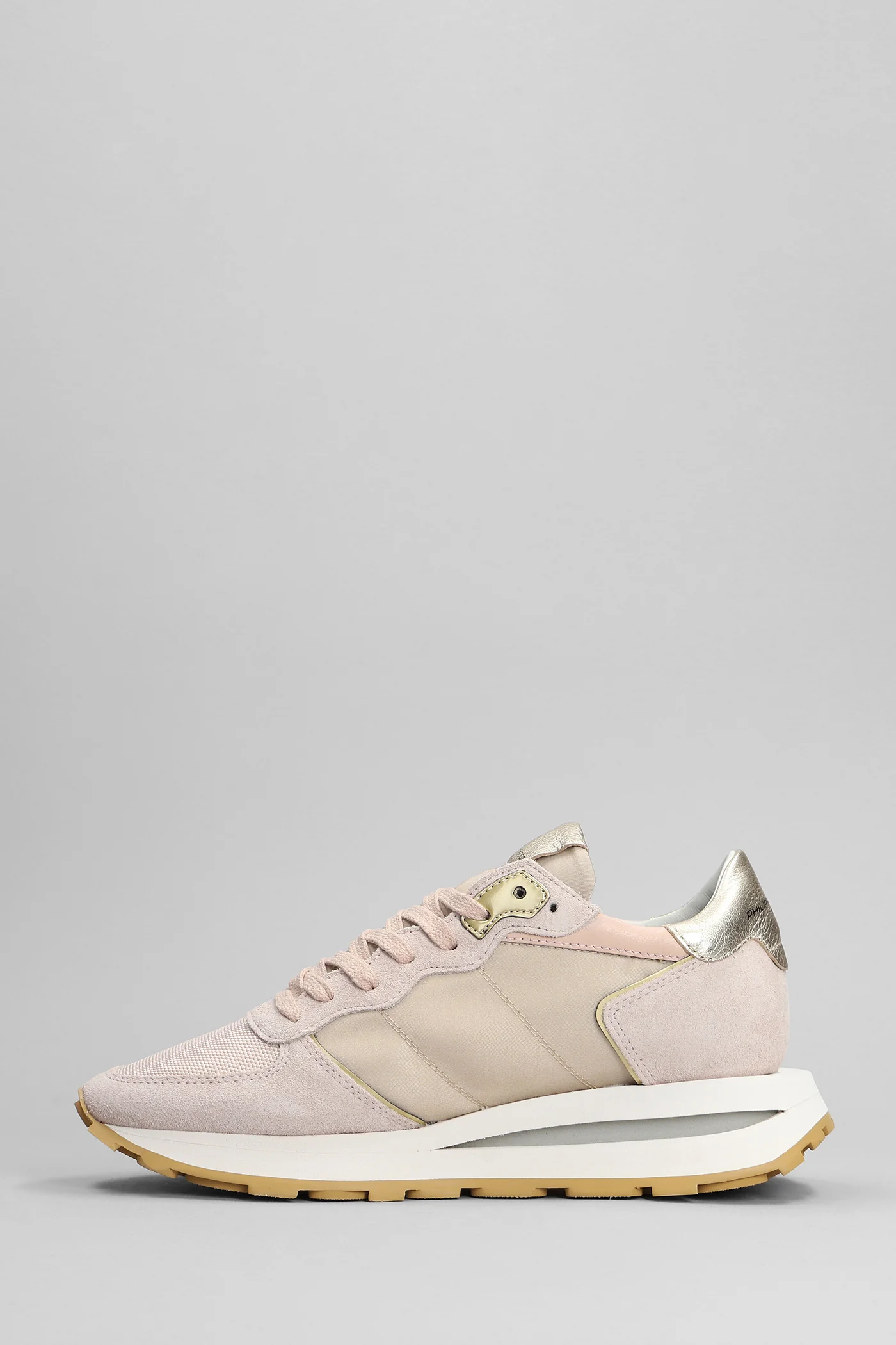 Tropez Haute Low Sneakers in rose-pink Suede and fabric - Image 3