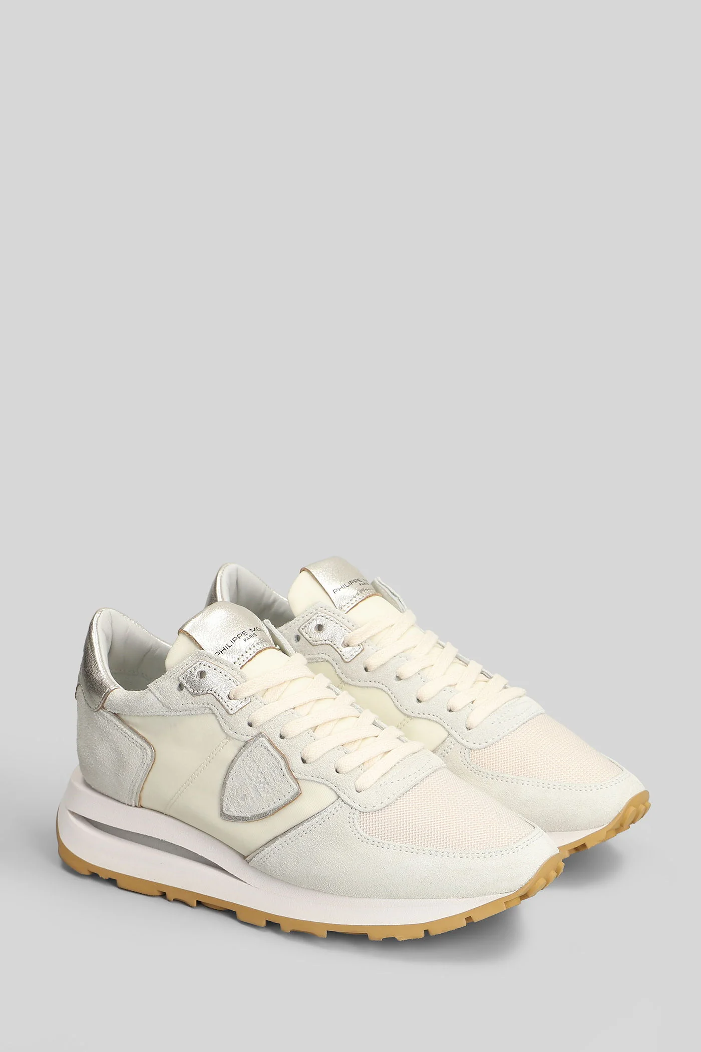 Tropez Haute Sneakers in beige Suede and fabric - Image 17