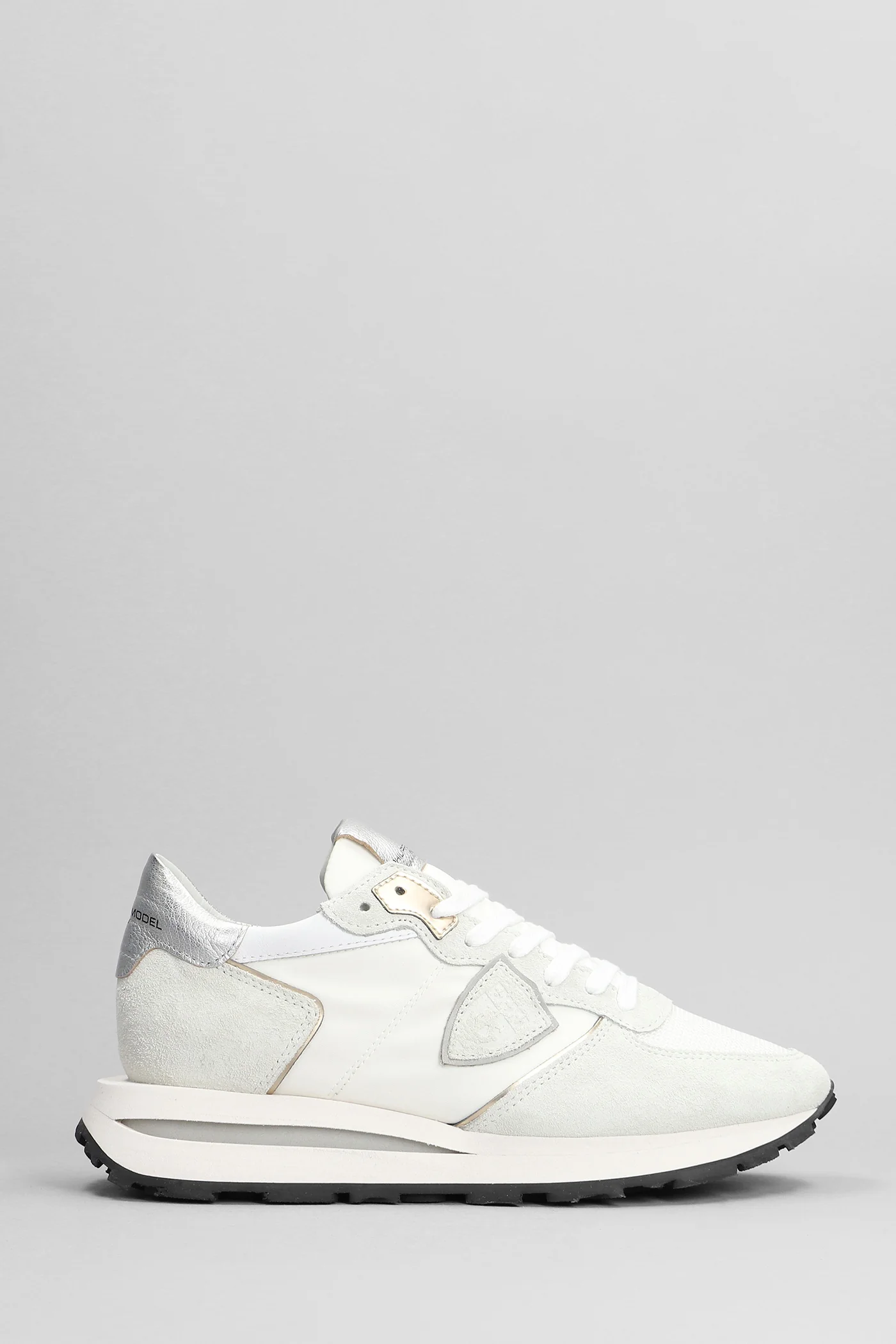 Tropez Haute Sneakers in white Suede and fabric