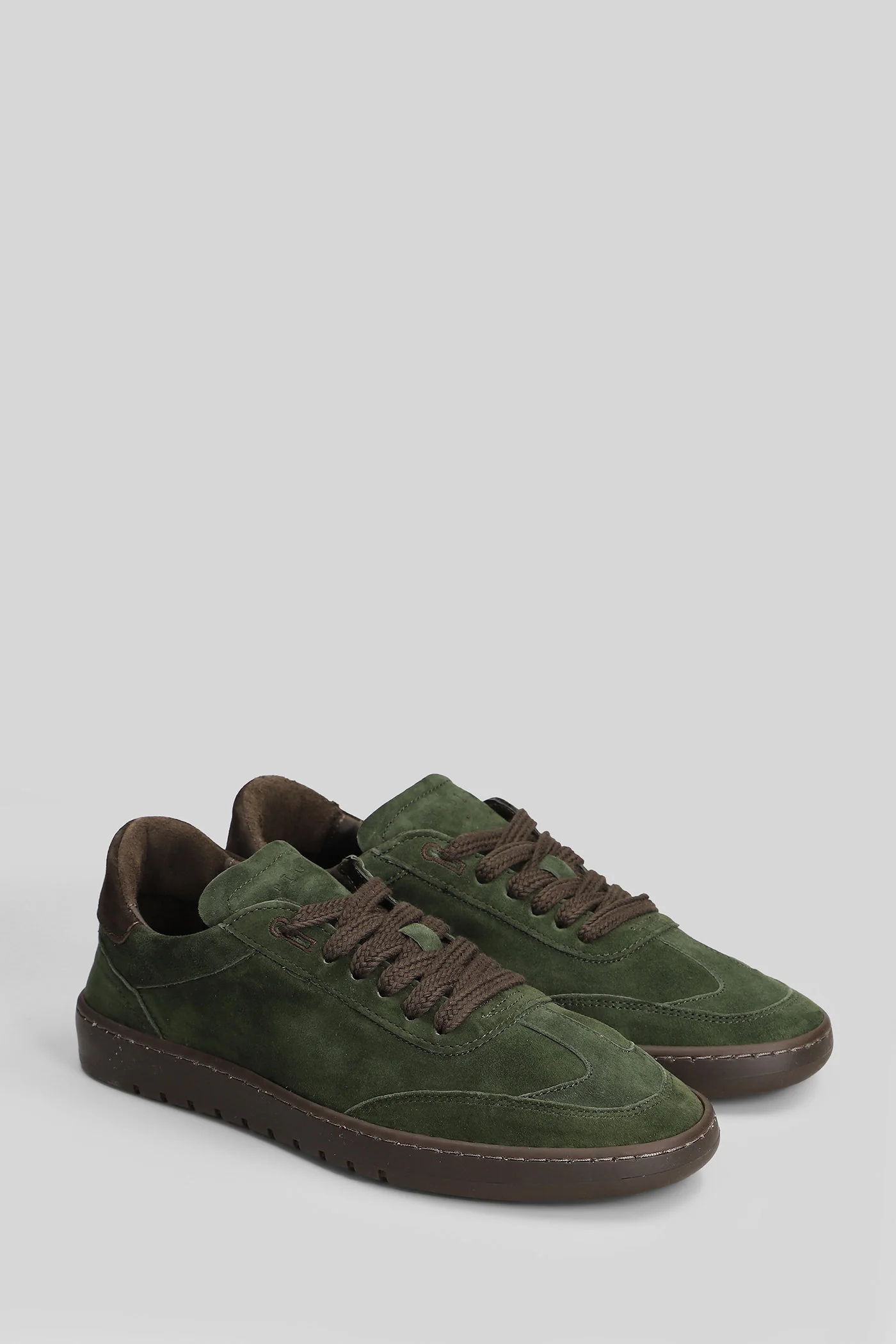 Piumha Sneakers in green suede - Image 2