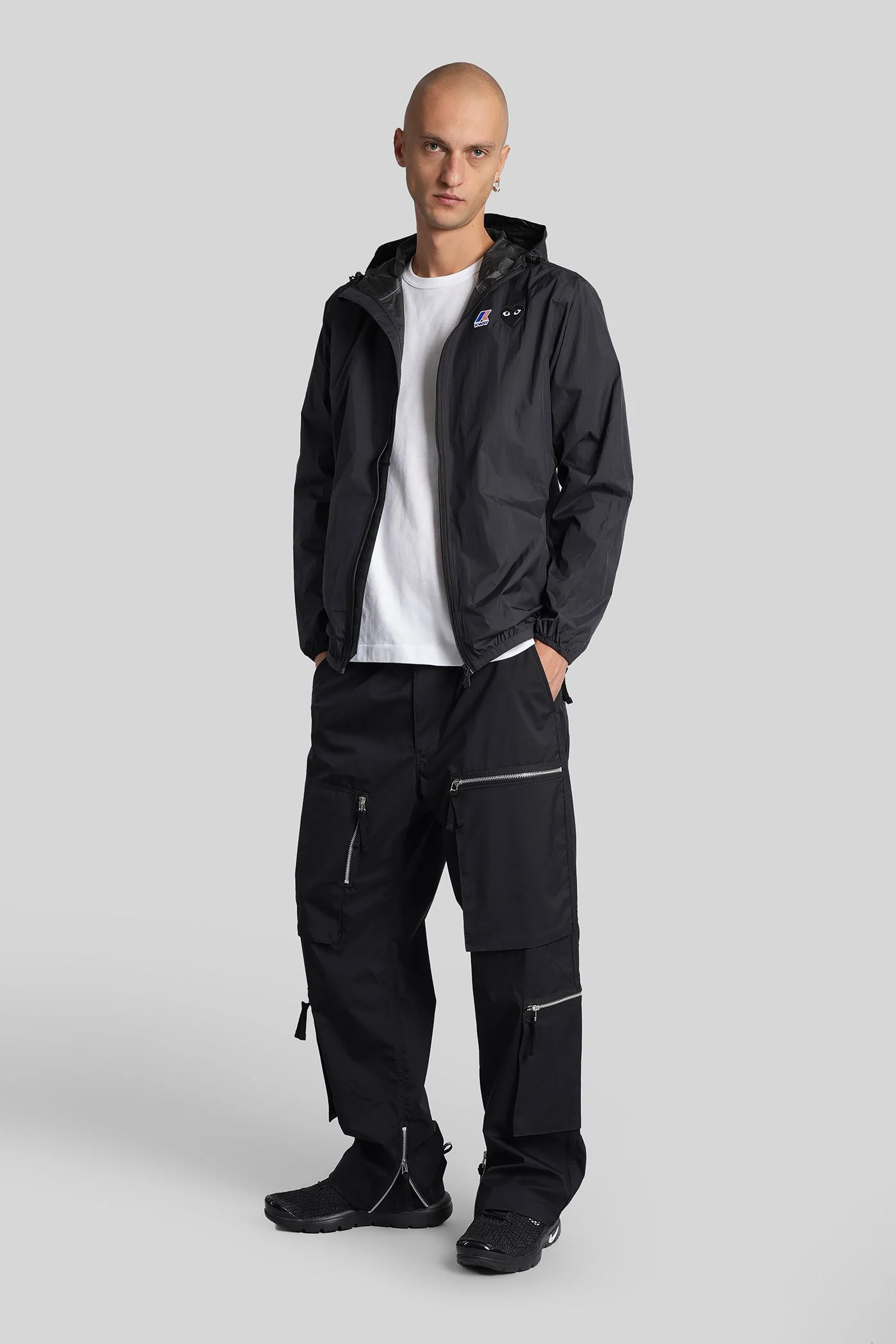 Casual jacket in black nylon - Image 2