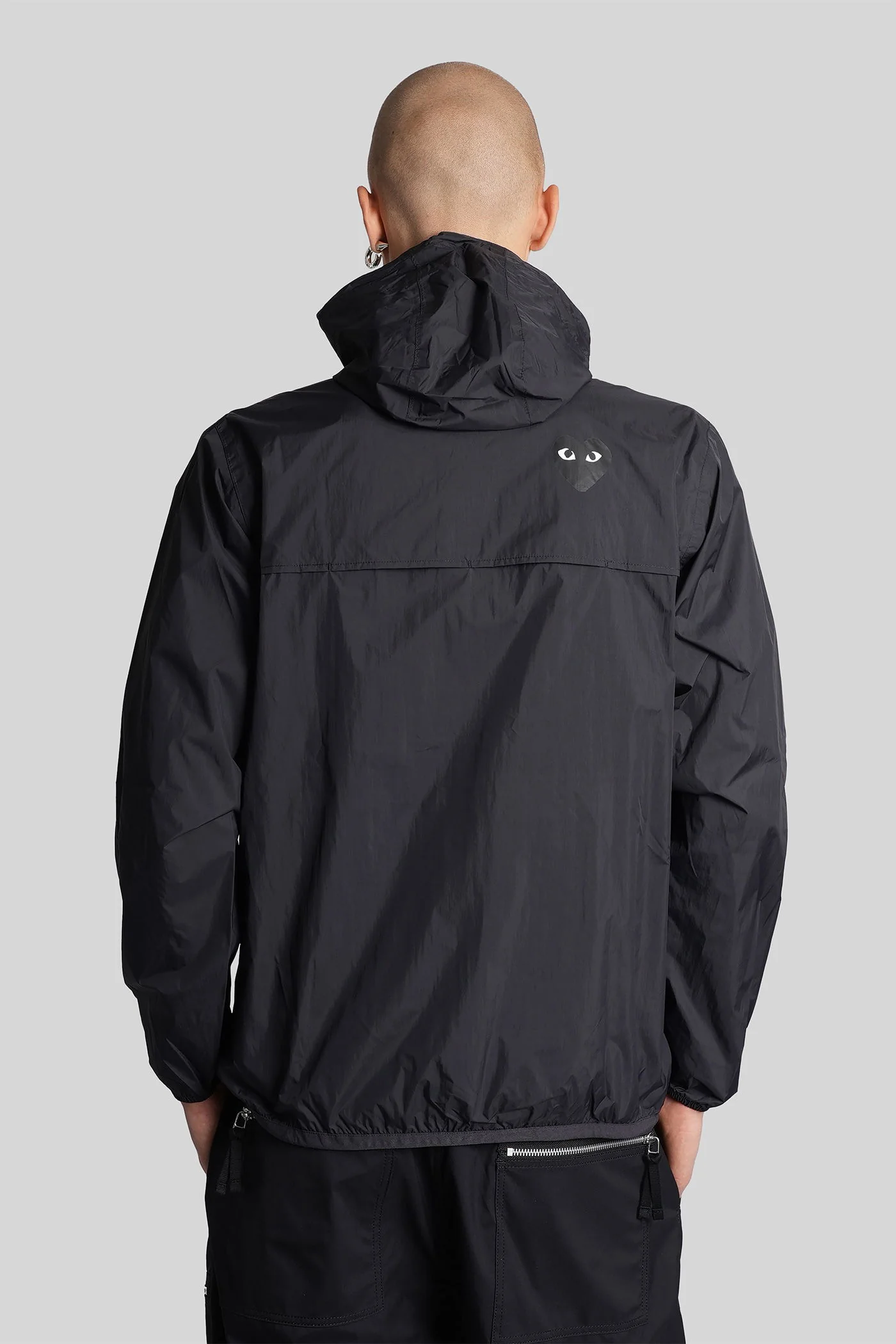 Casual jacket in black nylon - Image 3
