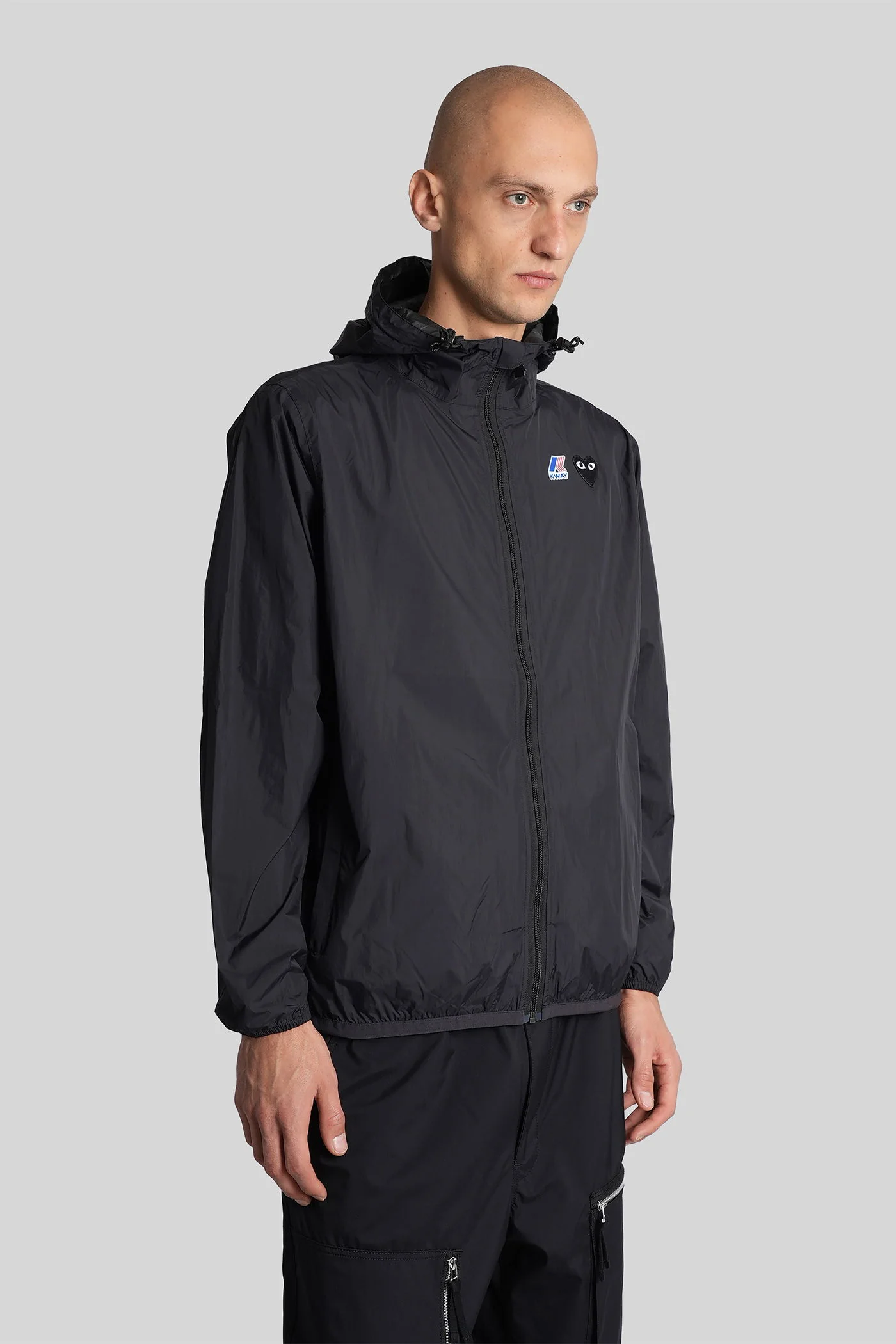 Casual jacket in black nylon - Image 4