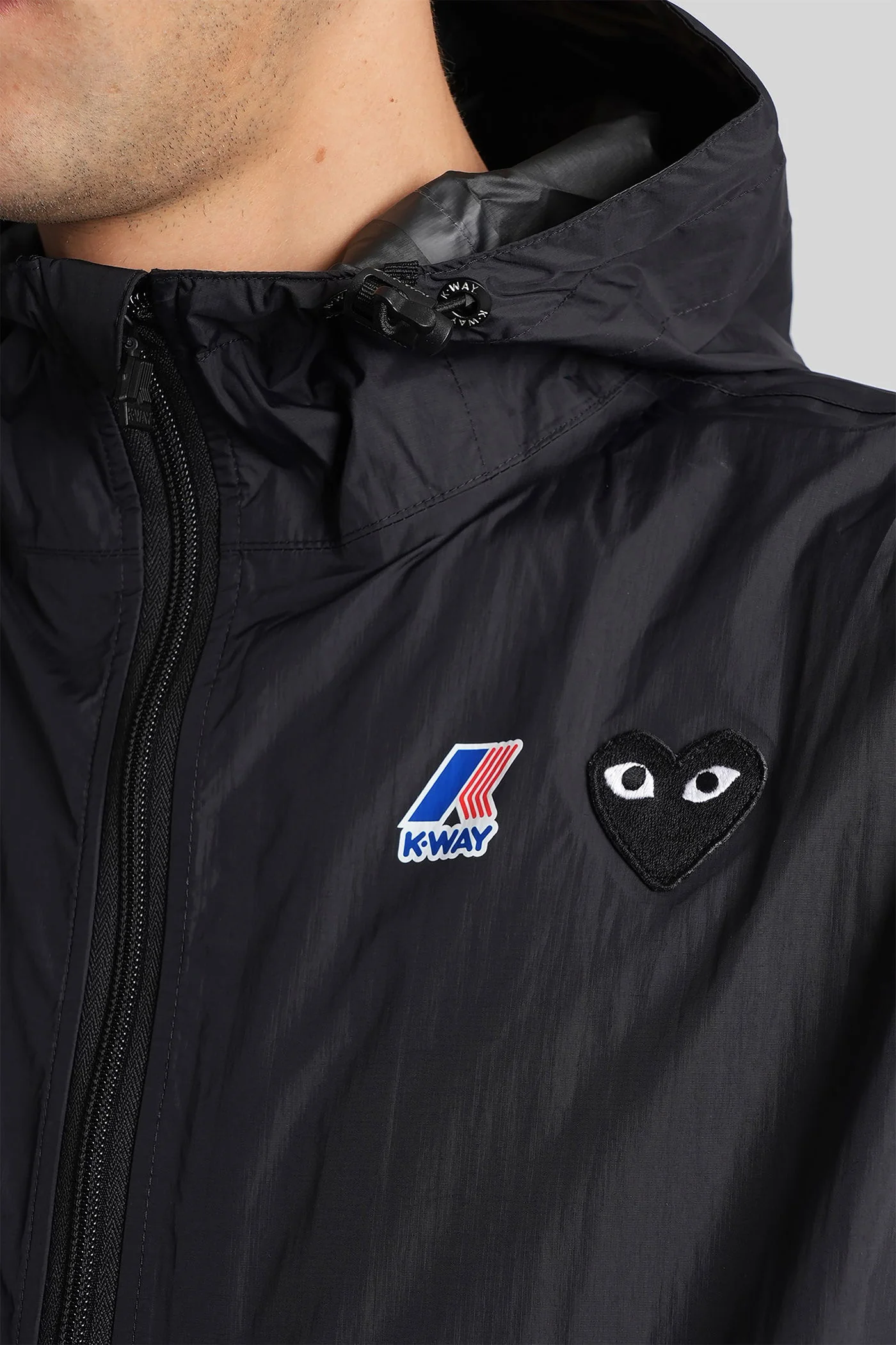 Casual jacket in black nylon - Image 5
