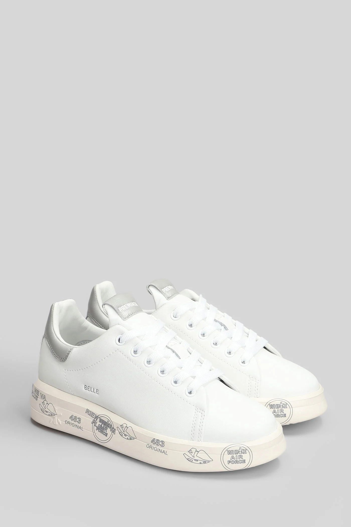 Belle Sneakers in white leather - Image 2