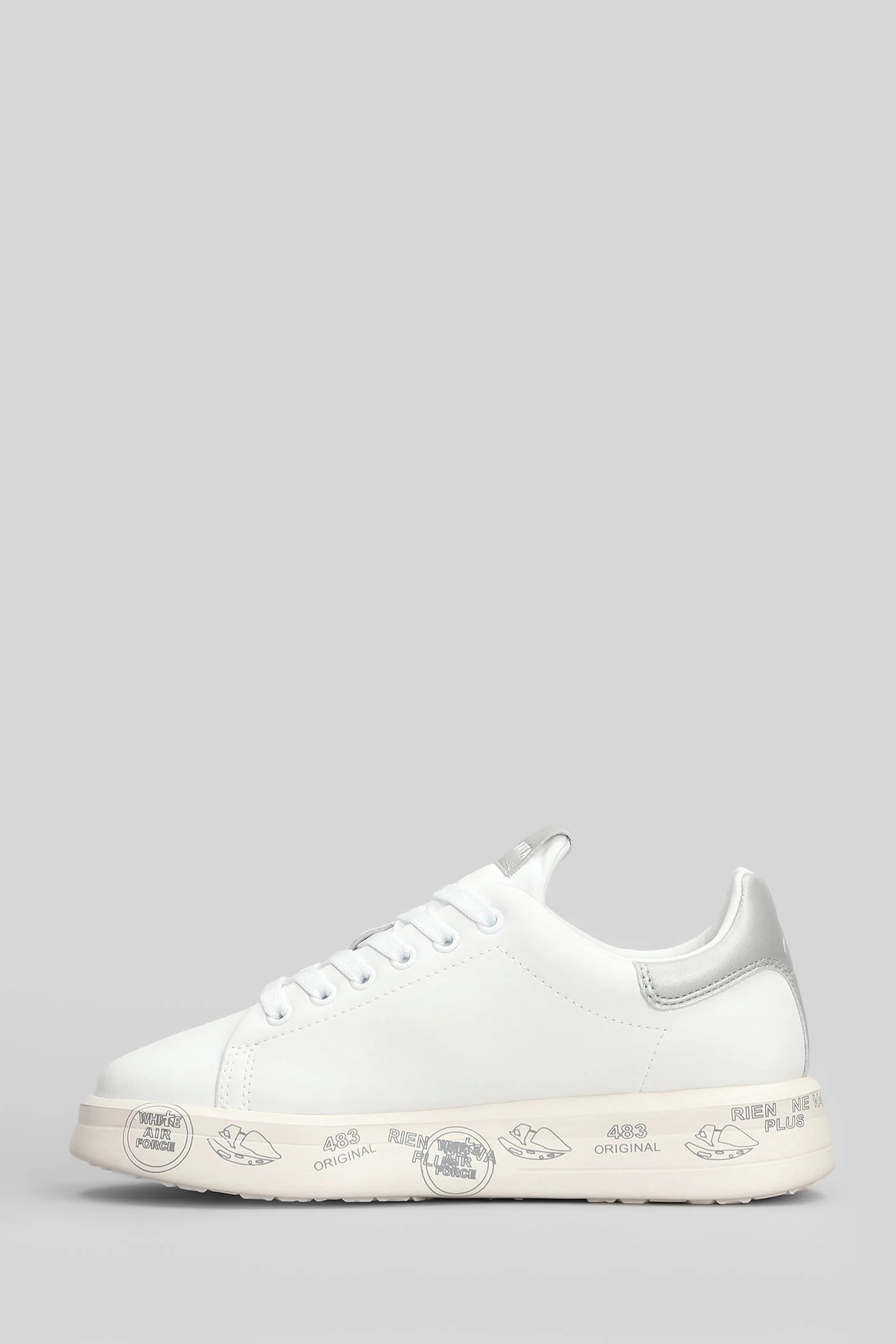 Belle Sneakers in white leather - Image 3