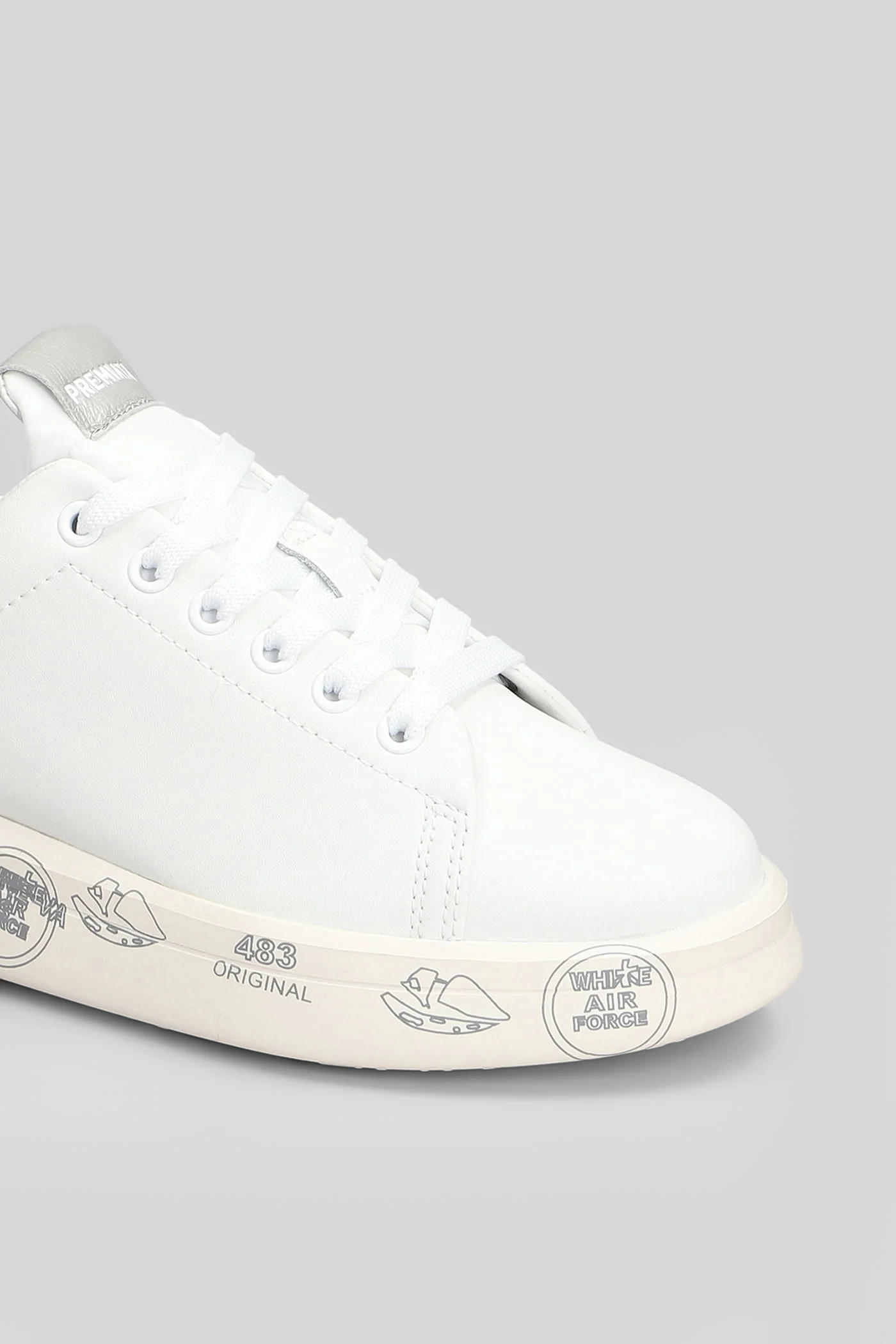 Belle Sneakers in white leather - Image 5
