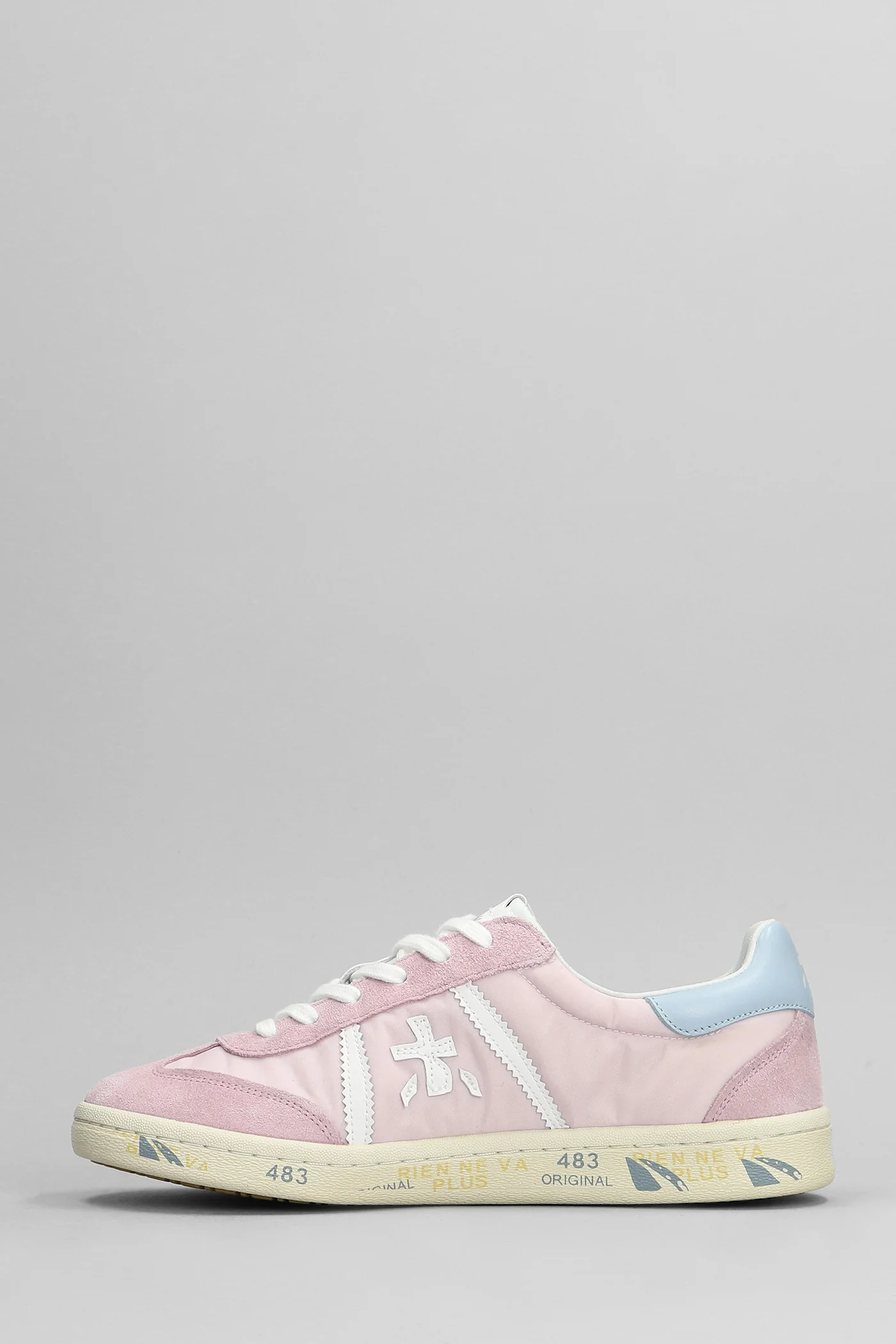 Bonnie Sneakers in rose-pink Suede and fabric - Image 3