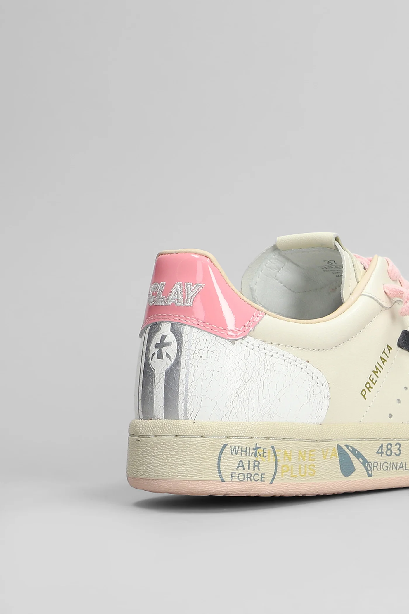 Bskt Clay Sneakers in beige leather - Image 5
