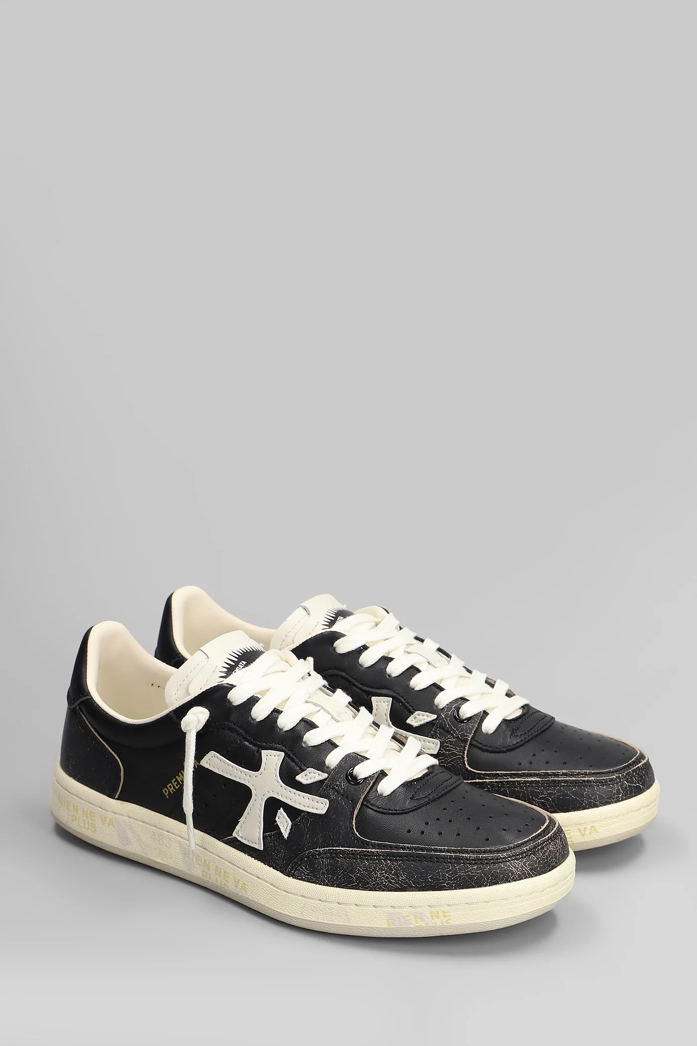 Bskt Clay Sneakers in black leather - Image 2