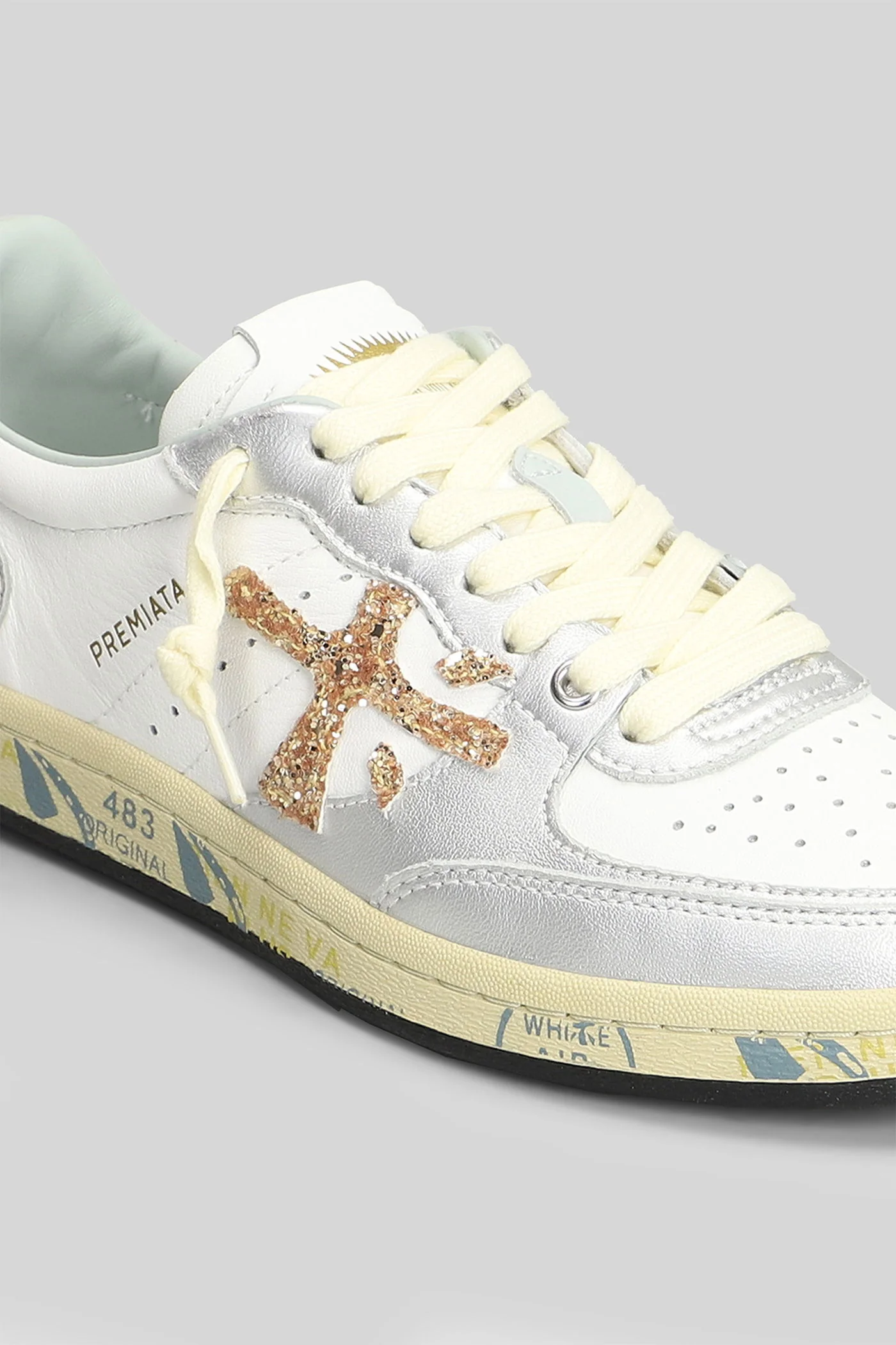 Bskt Clay Sneakers in white leather - Image 5