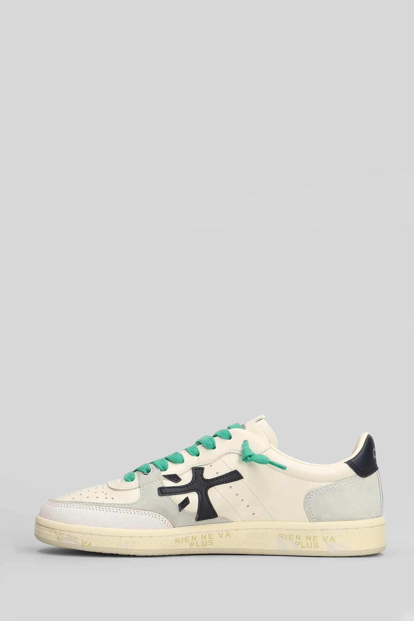 Bskt Clay Sneakers in white suede and leather - Image 3