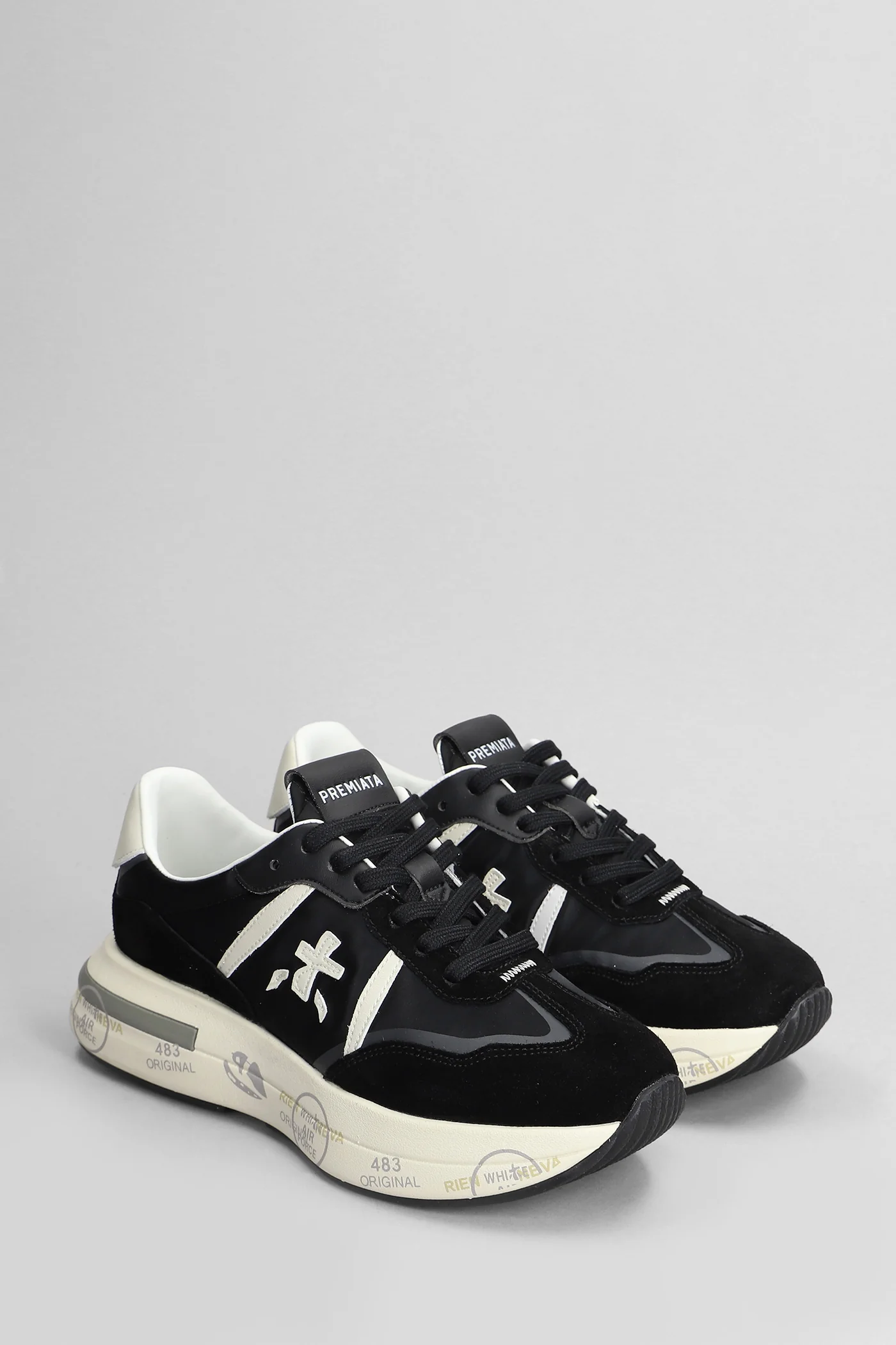 Cassie Sneakers in black Suede and fabric - Image 2